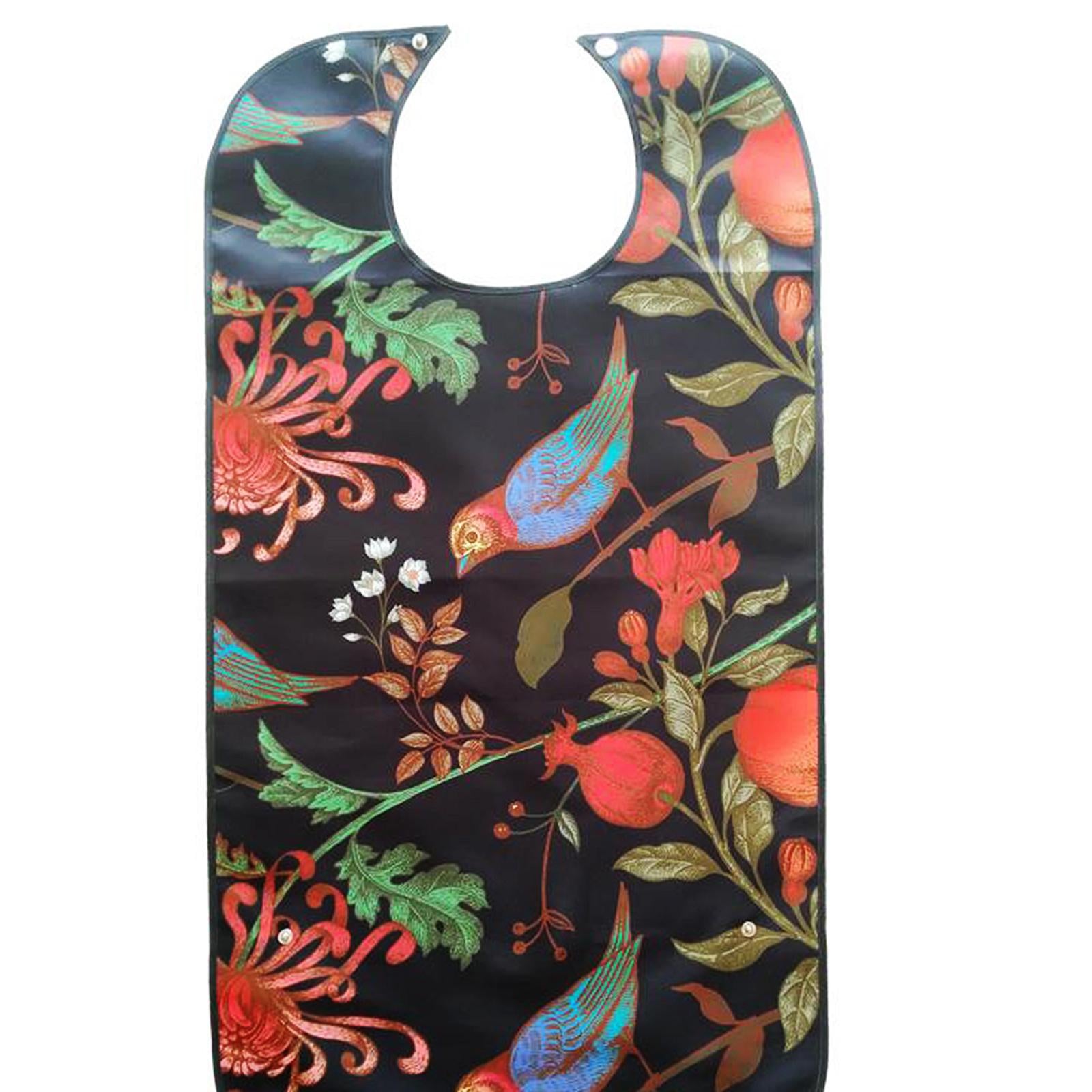 Mealtime Waterproof Printing Cotton Cloth Bib for Women Seniors Disabled type 2