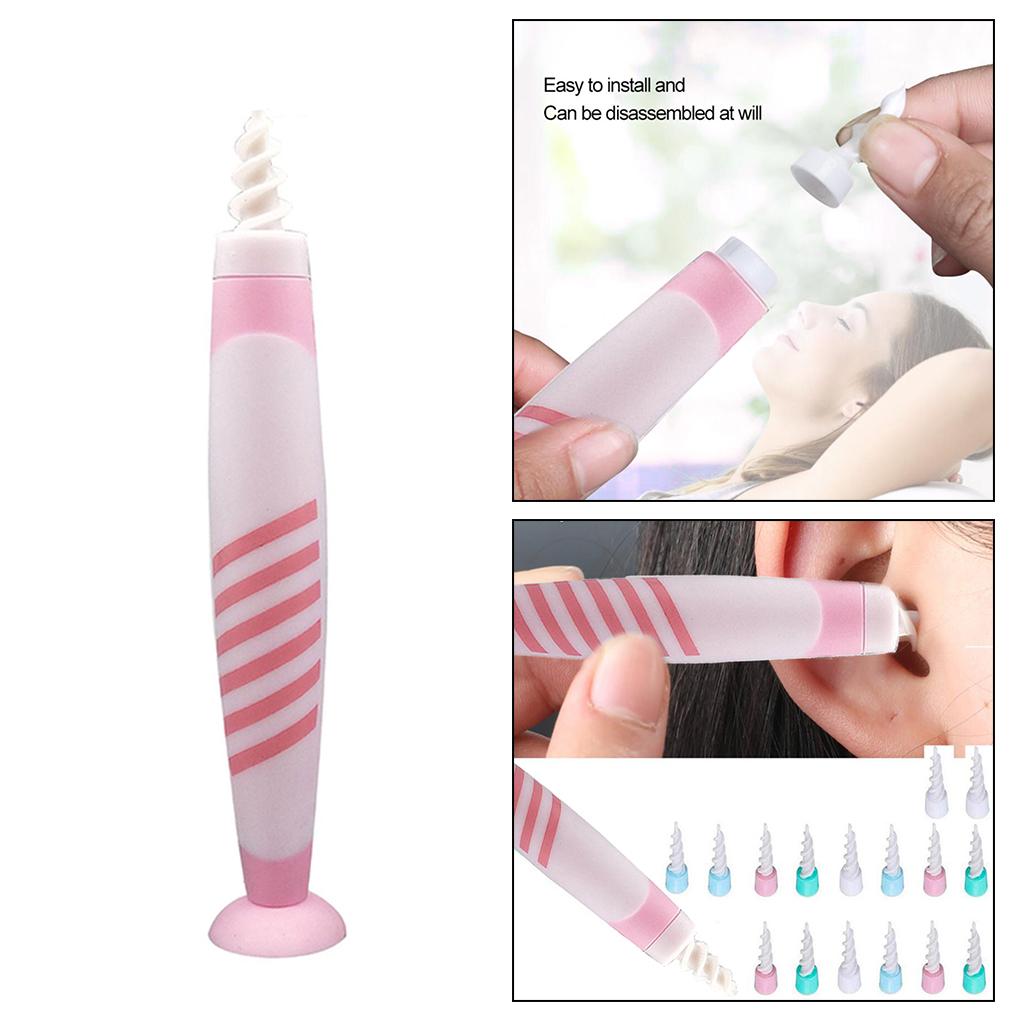 Spiral Ear Wax Removal Grips Earwax Cleaner Earpicks for Adult Kids Pink