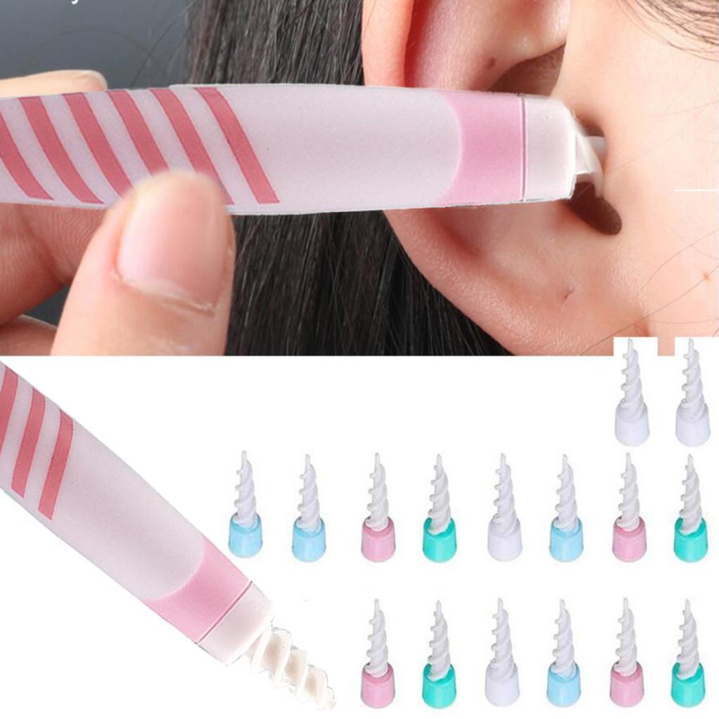 Spiral Ear Wax Removal Grips Earwax Cleaner Earpicks for Adult Kids Pink