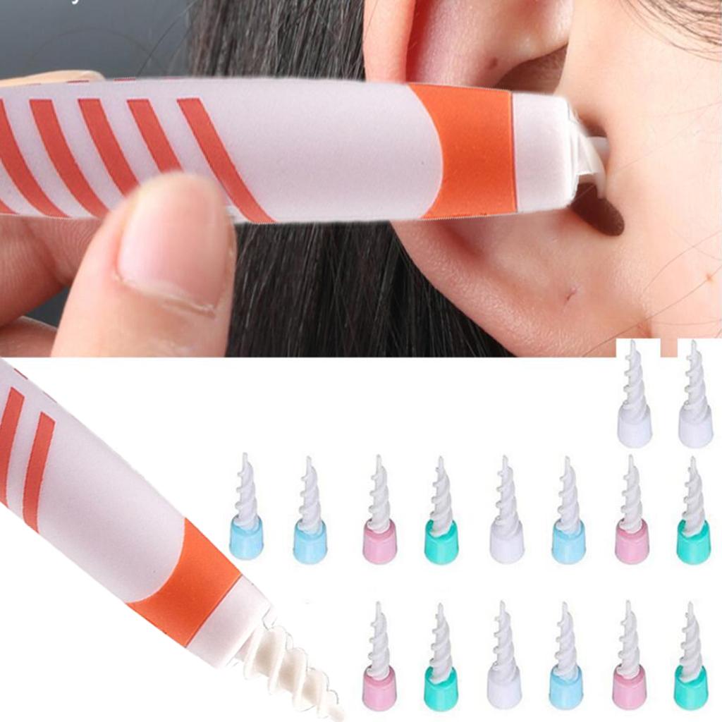 Spiral Ear Wax Removal Grips Earwax Cleaner Earpicks for Adult Kids Orange