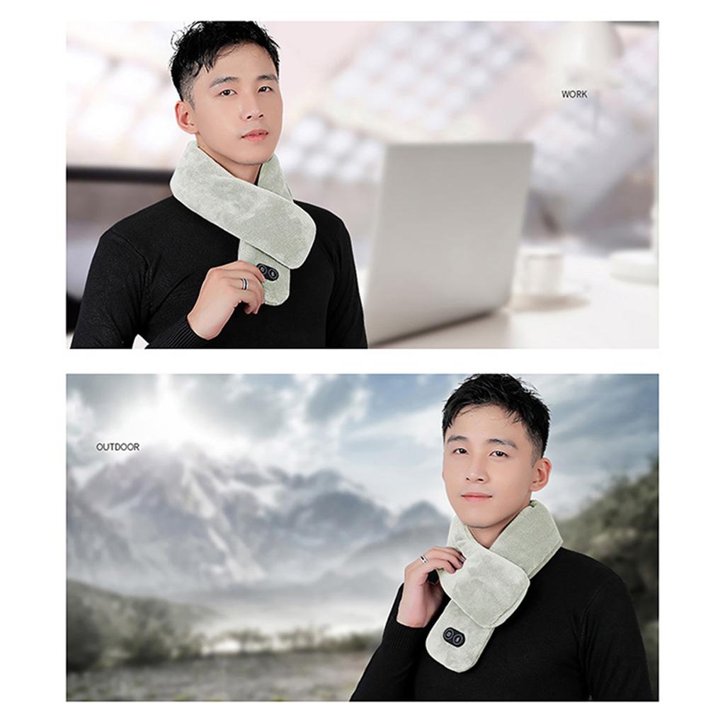 USB Heating Heated Neck Scarf Wrap Warming Scarf for Men Women Cold Weather