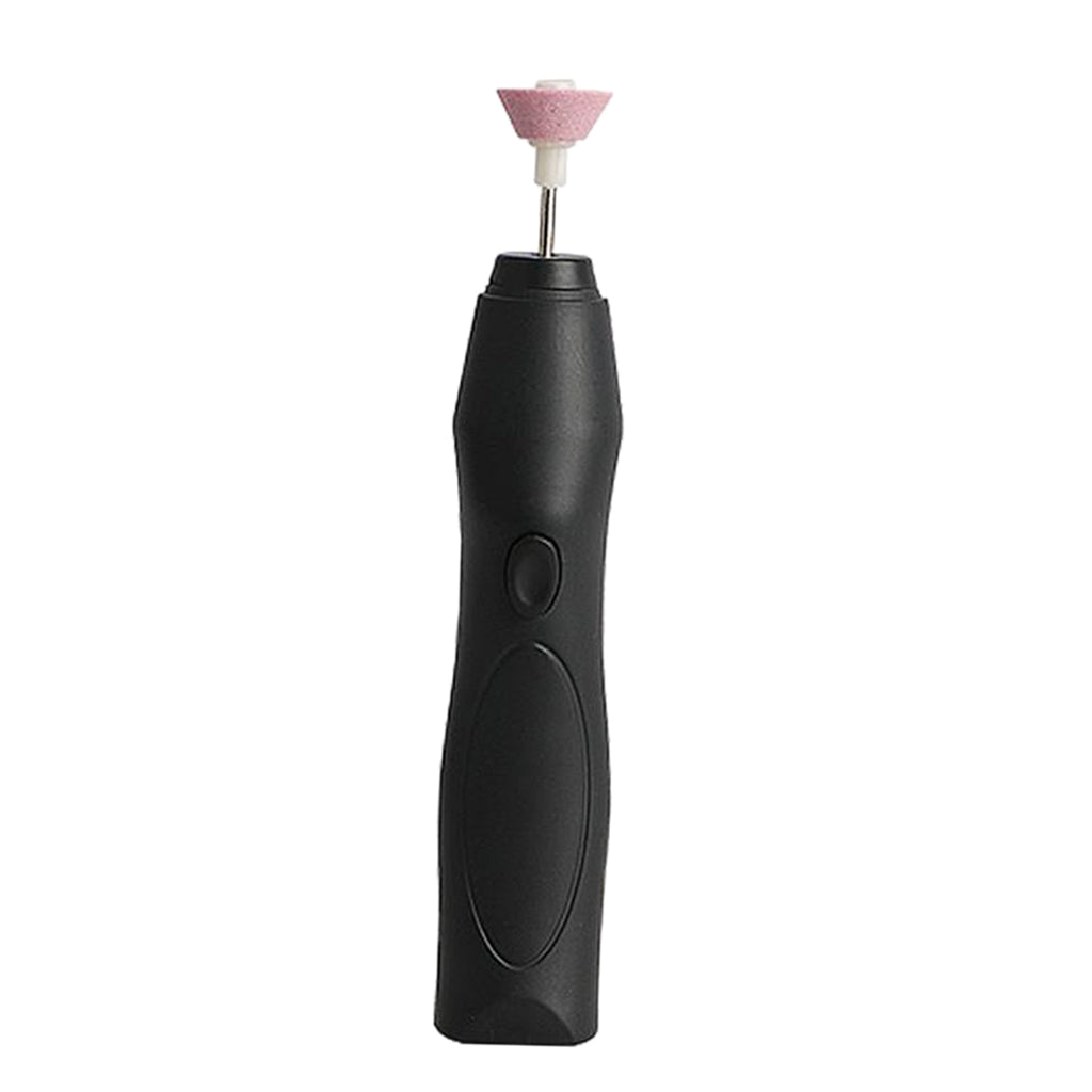 Electric Nail Drill Machine Manicure Shape Tools 3Pcs Nail Drill Bits Black
