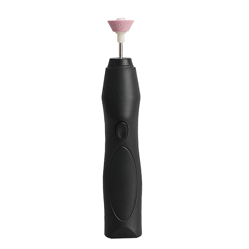Electric Nail Drill Machine Manicure Shape Tools 3Pcs Nail Drill Bits Black