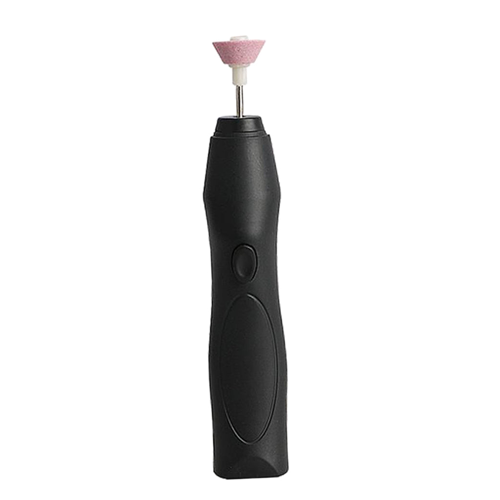 Electric Nail Drill Machine Manicure Shape Tools 3Pcs Nail Drill Bits Black