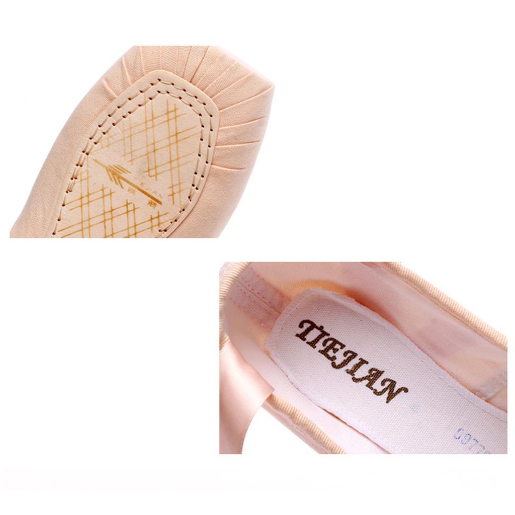Satin Ballet Dance Shoes Practicing Shoes for Girls School Dancing Gift 38