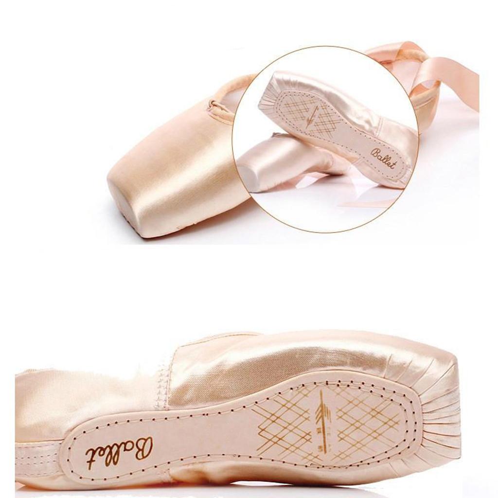 Satin Ballet Dance Shoes Practicing Shoes for Girls School Dancing Gift 38