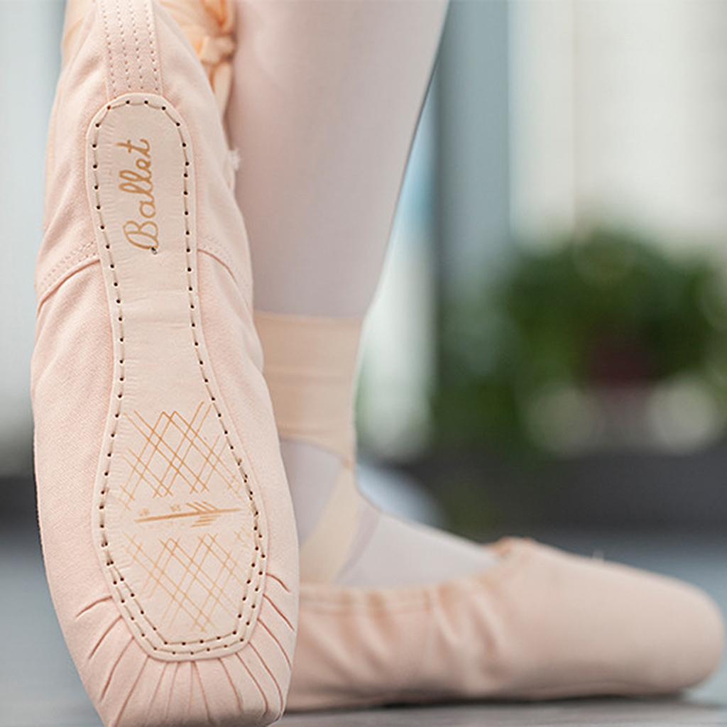 Satin Ballet Dance Shoes Practicing Shoes for Girls School Dancing Gift 38