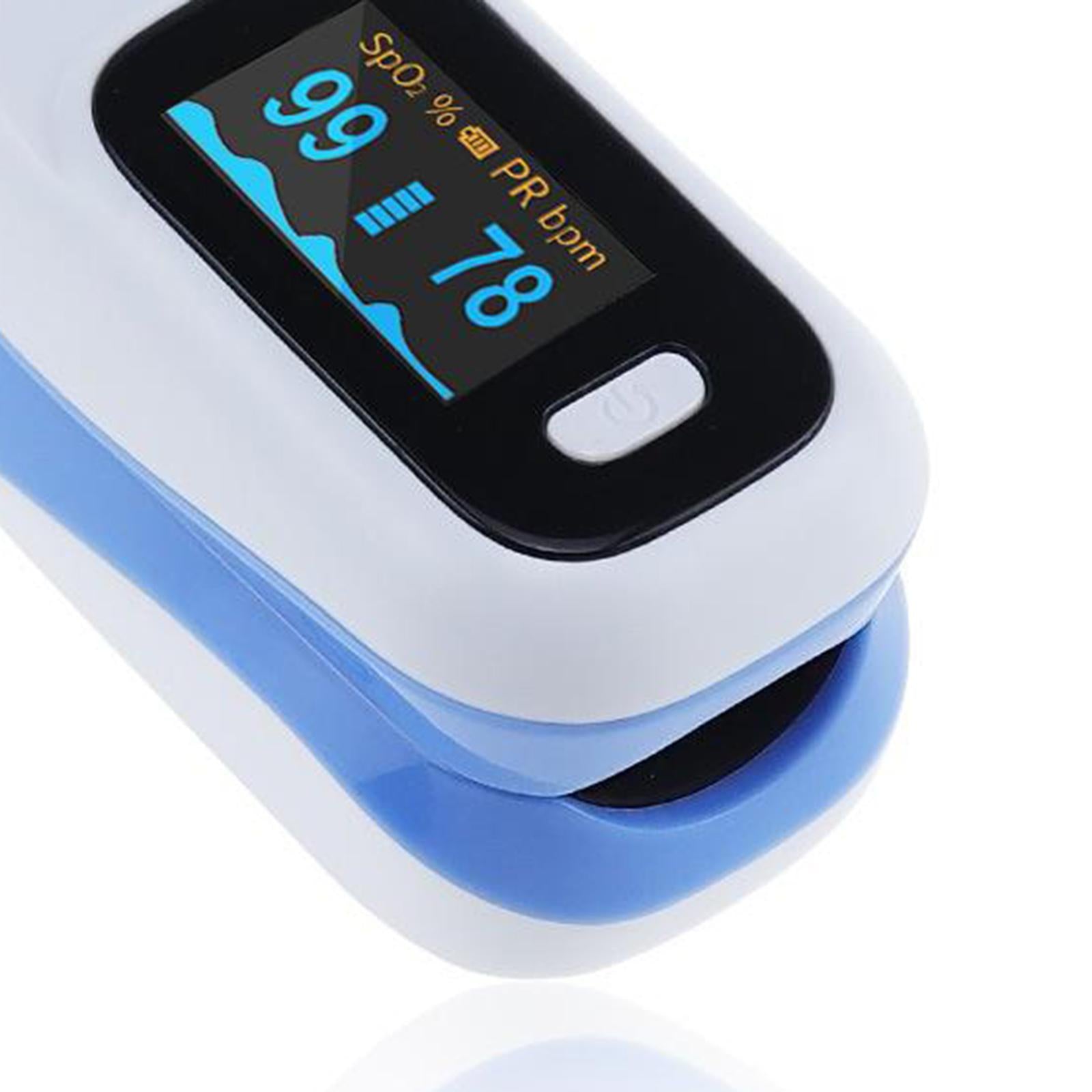 Digital Fingertip Pulse Oximeter Oxygen Saturation Heart rate monitor Blue