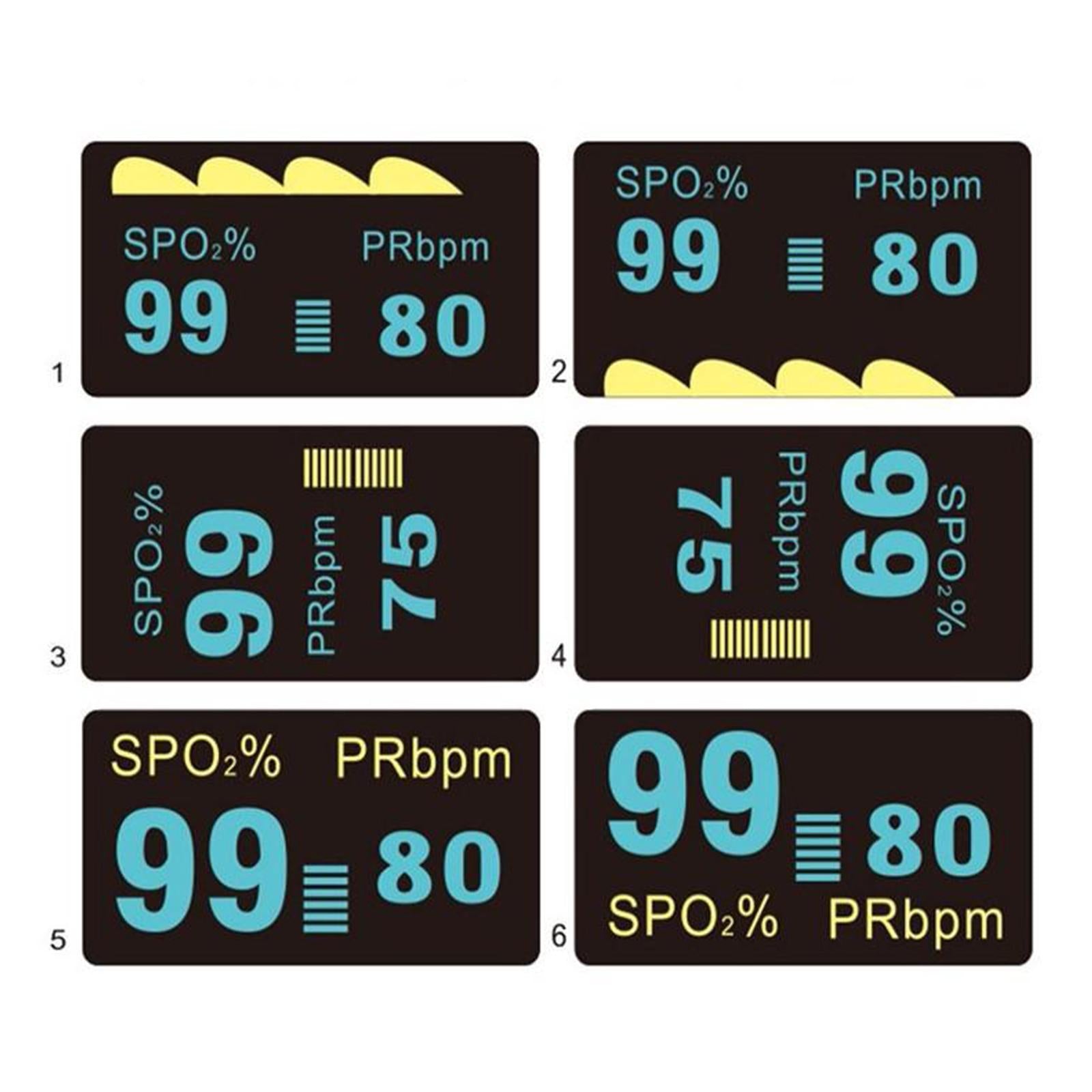 Digital Fingertip Pulse Oximeter Oxygen Saturation Heart rate monitor Blue