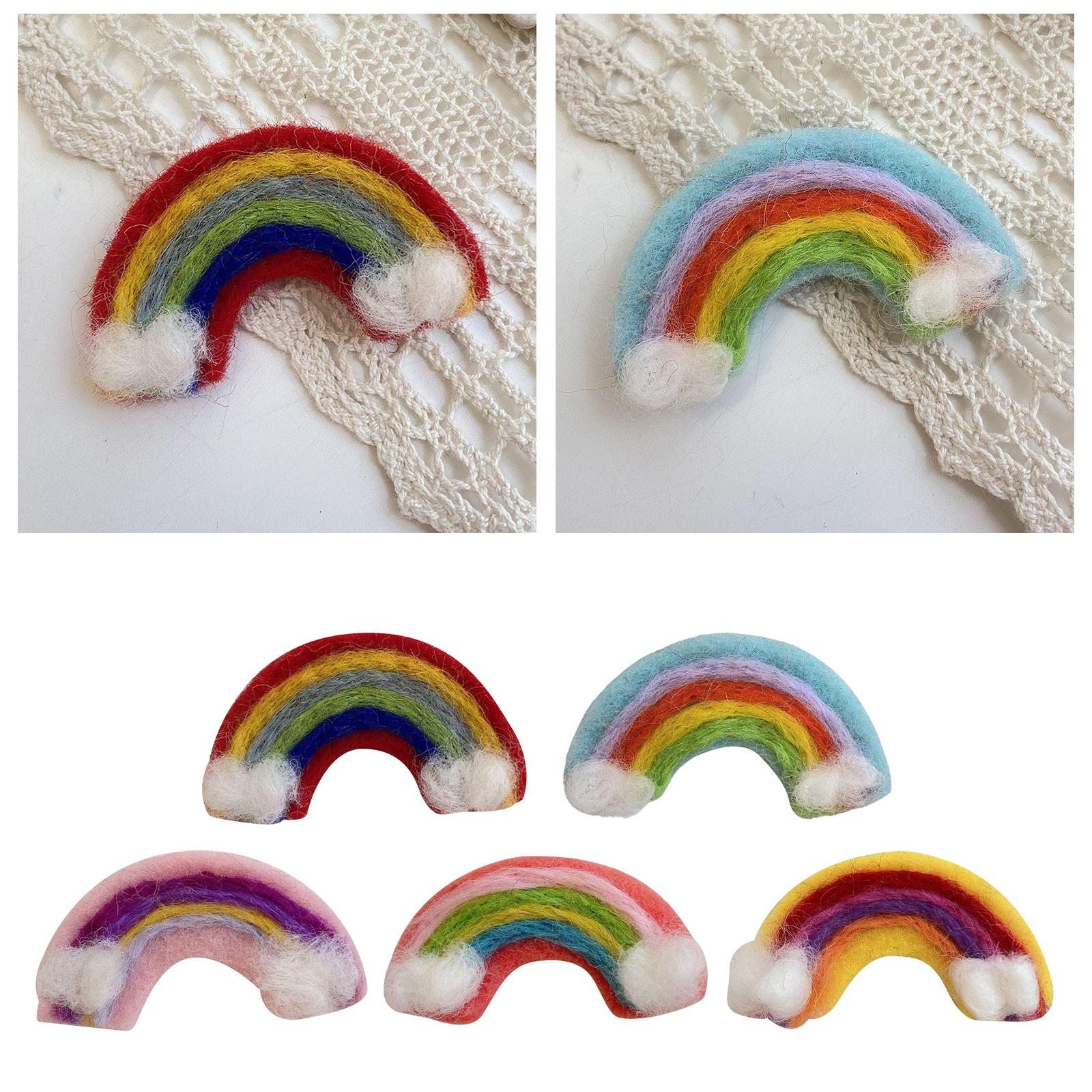 Soft Wool Felt Fashion Hairpins Pins Barrette Ties for Bangs Kid Girls Baby red