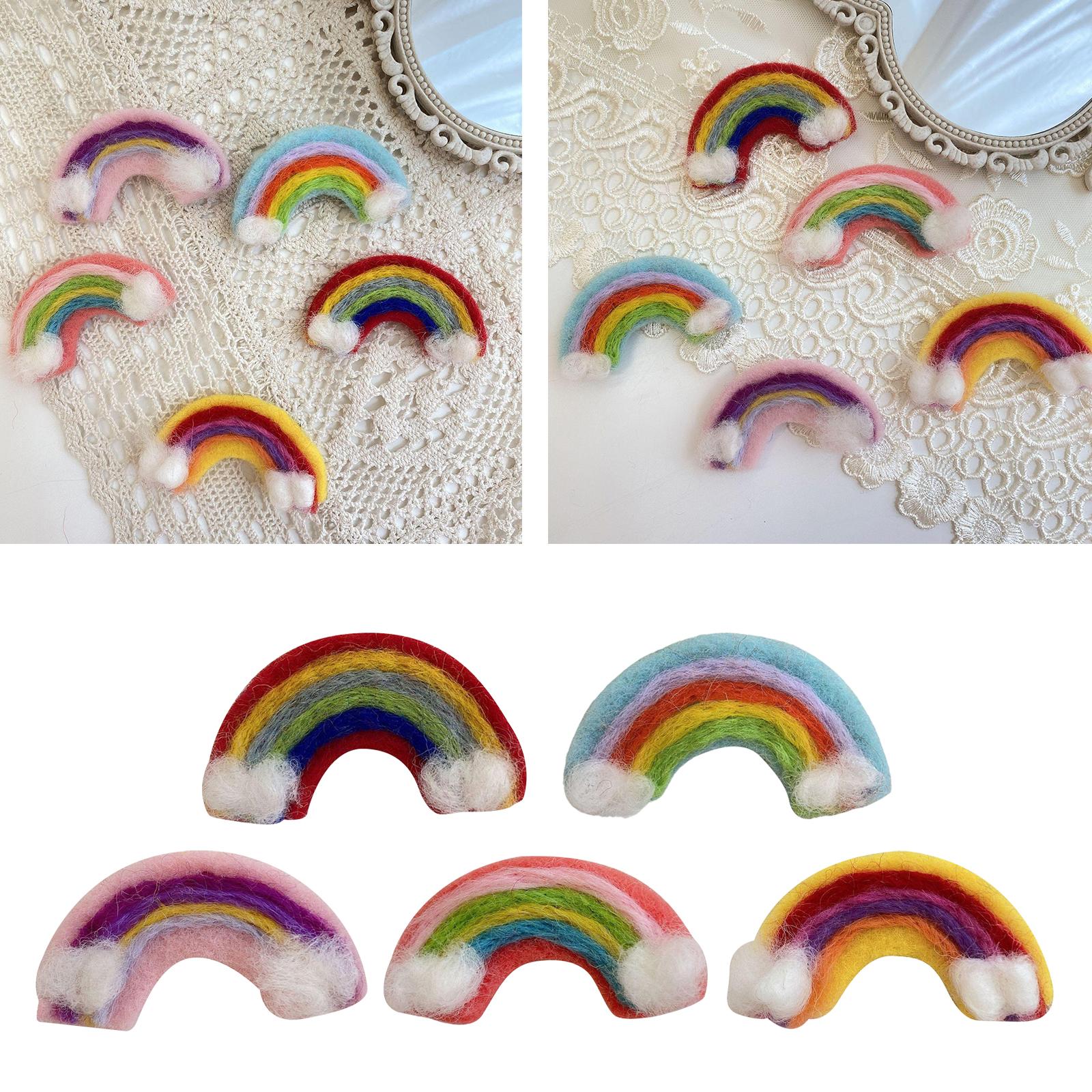 Soft Wool Felt Fashion Hairpins Pins Barrette Ties for Bangs Kid Girls Baby red