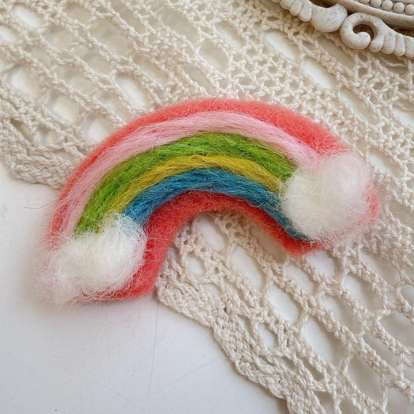 Soft Wool Felt Fashion Hairpins Pins Barrette Ties for Bangs Kid Girls Baby watermelon red