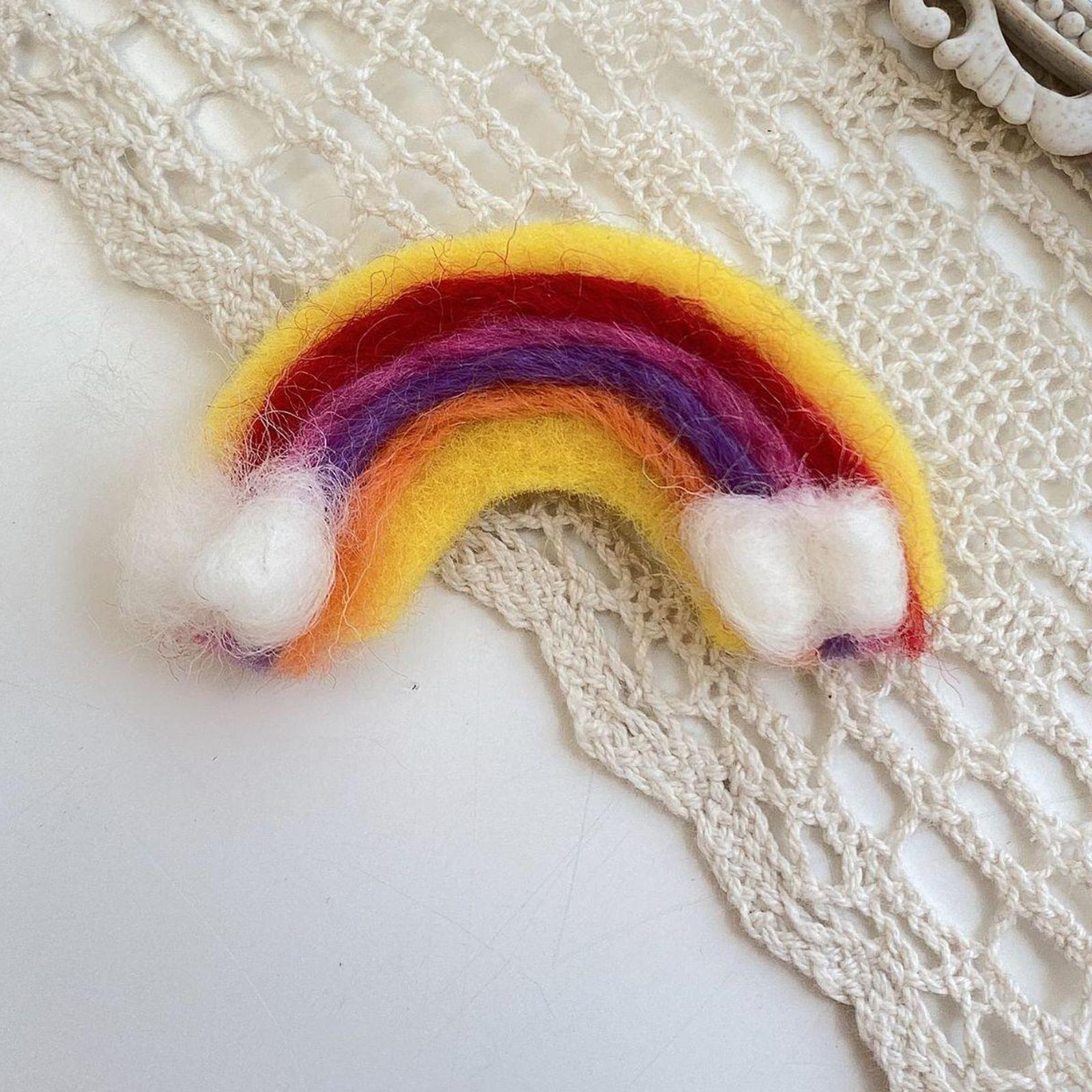 Soft Wool Felt Fashion Hairpins Pins Barrette Ties for Bangs Kid Girls Baby yellow