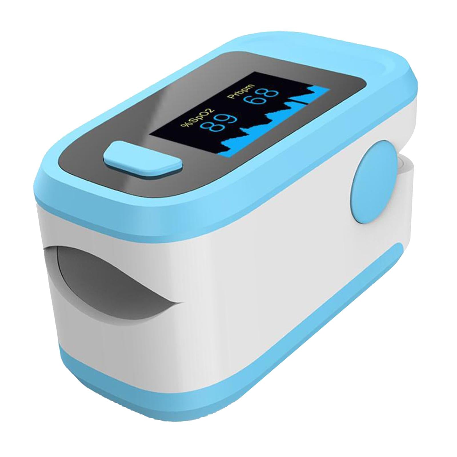Portable Fingertip Pulse Oximeter SpO2 Pulse Rate Measurements blue