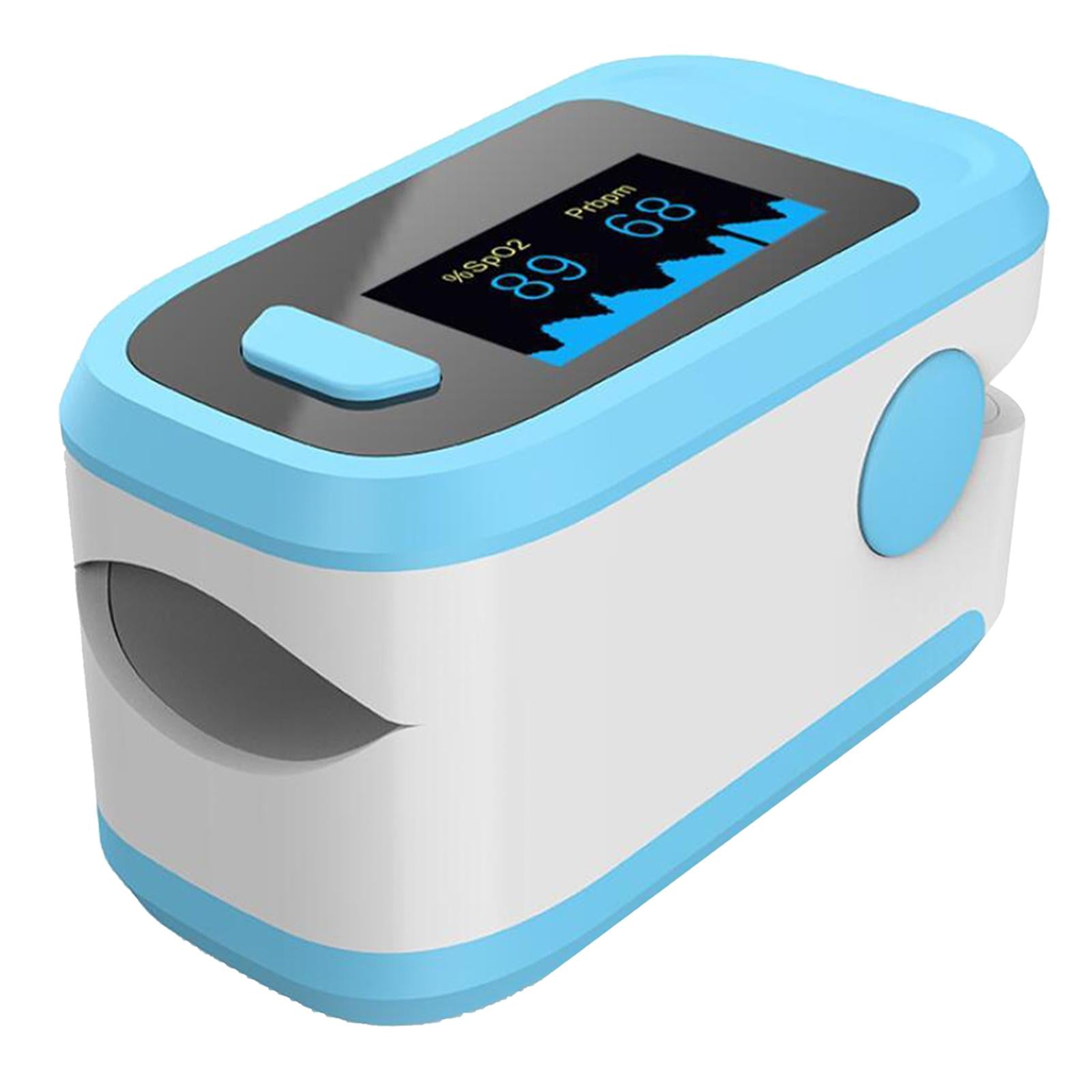Portable Fingertip Pulse Oximeter SpO2 Pulse Rate Measurements blue