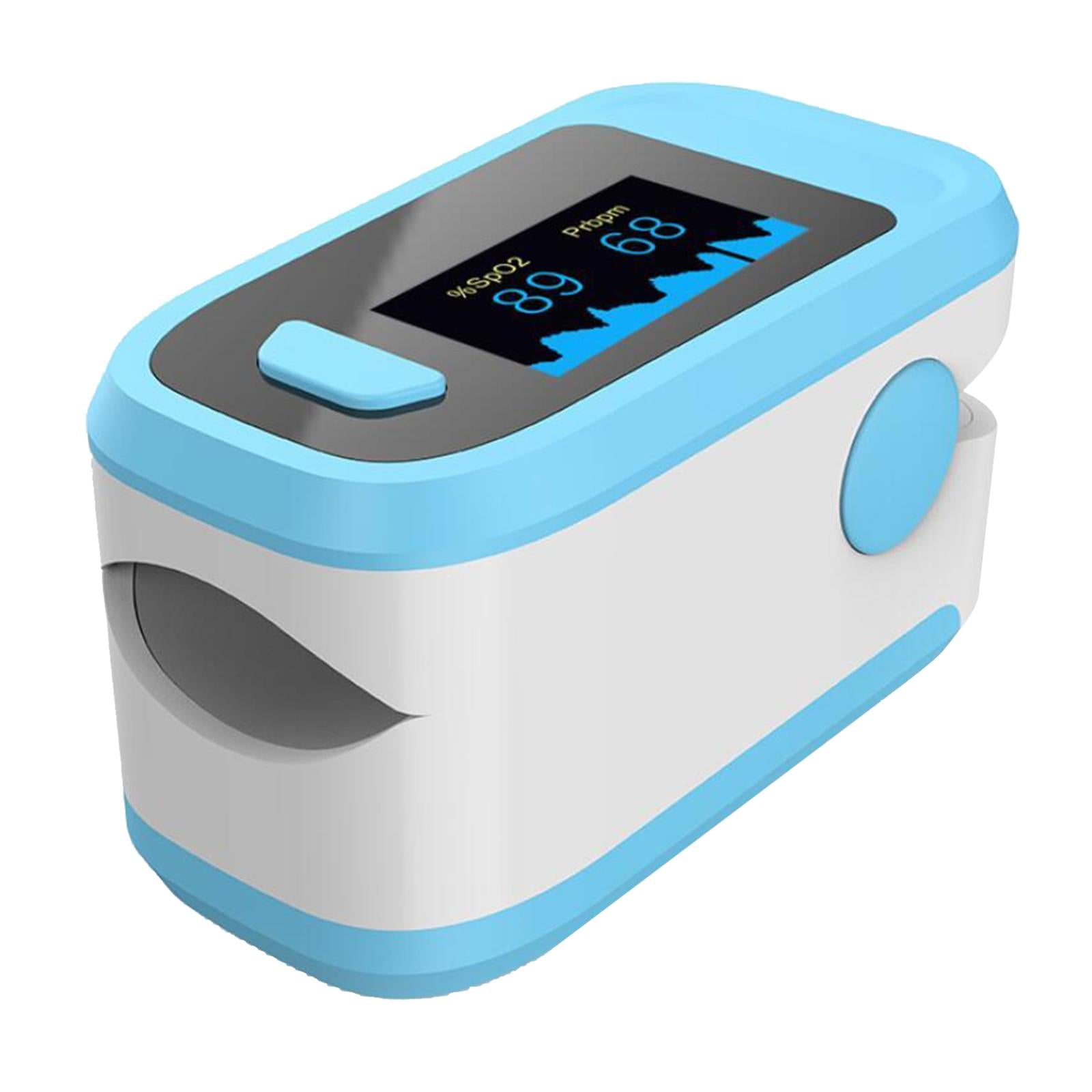 Portable Fingertip Pulse Oximeter SpO2 Pulse Rate Measurements blue
