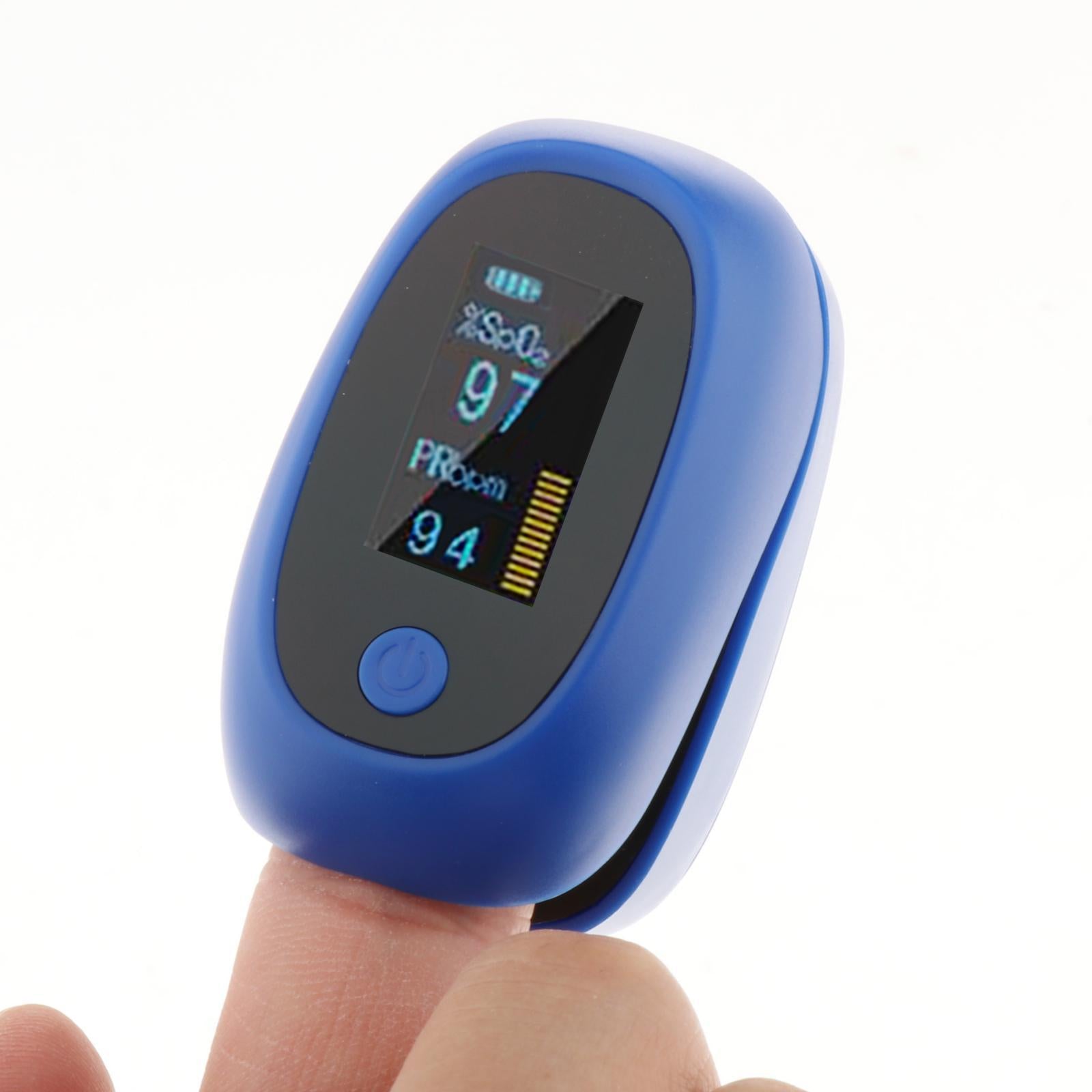 Digital Blood Oxygen Saturation Monitor Dual Color for Sports Aviation Purple