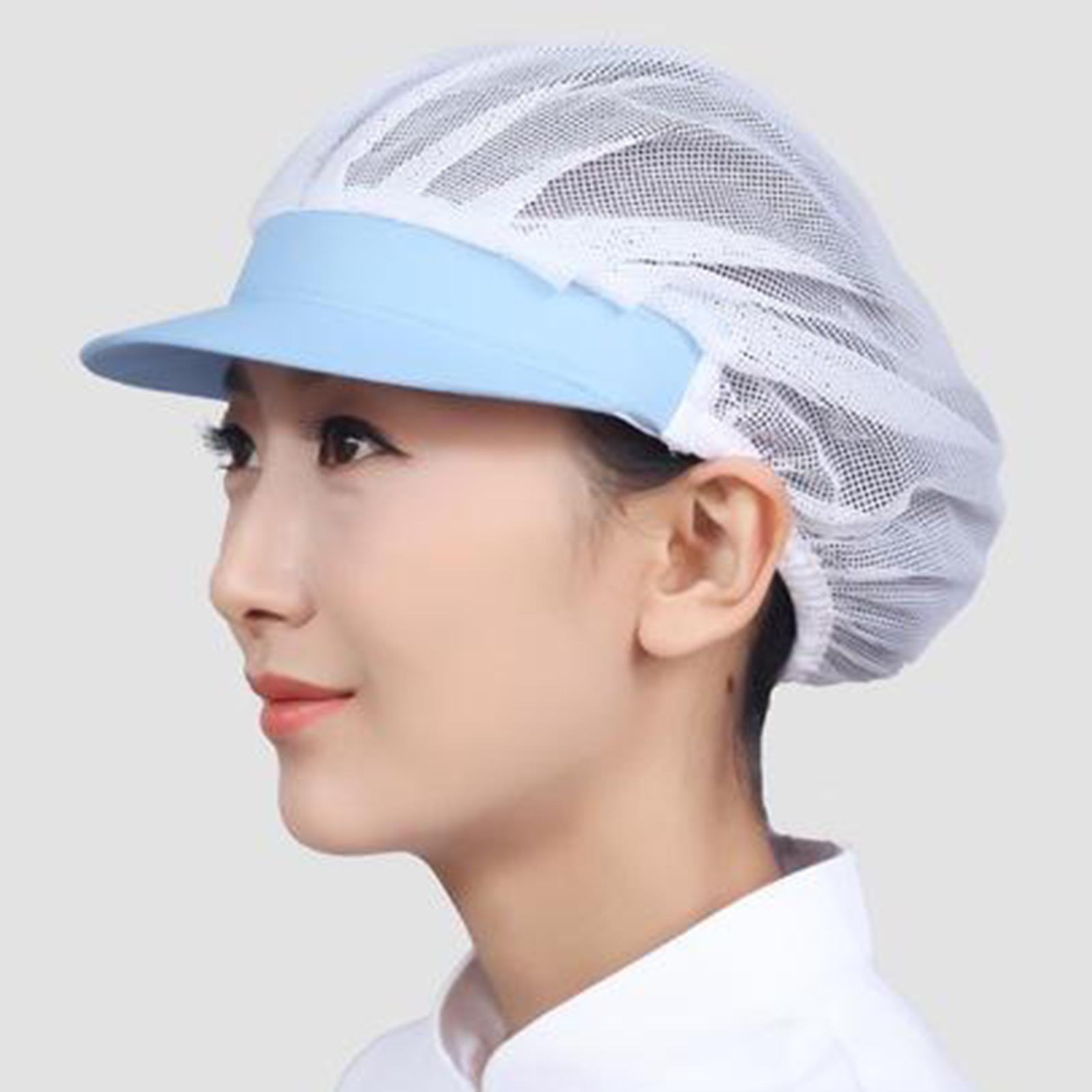 Chef Hats Hygiene Catering Hair Net Hat Kitchen Cooking Cap Light Blue