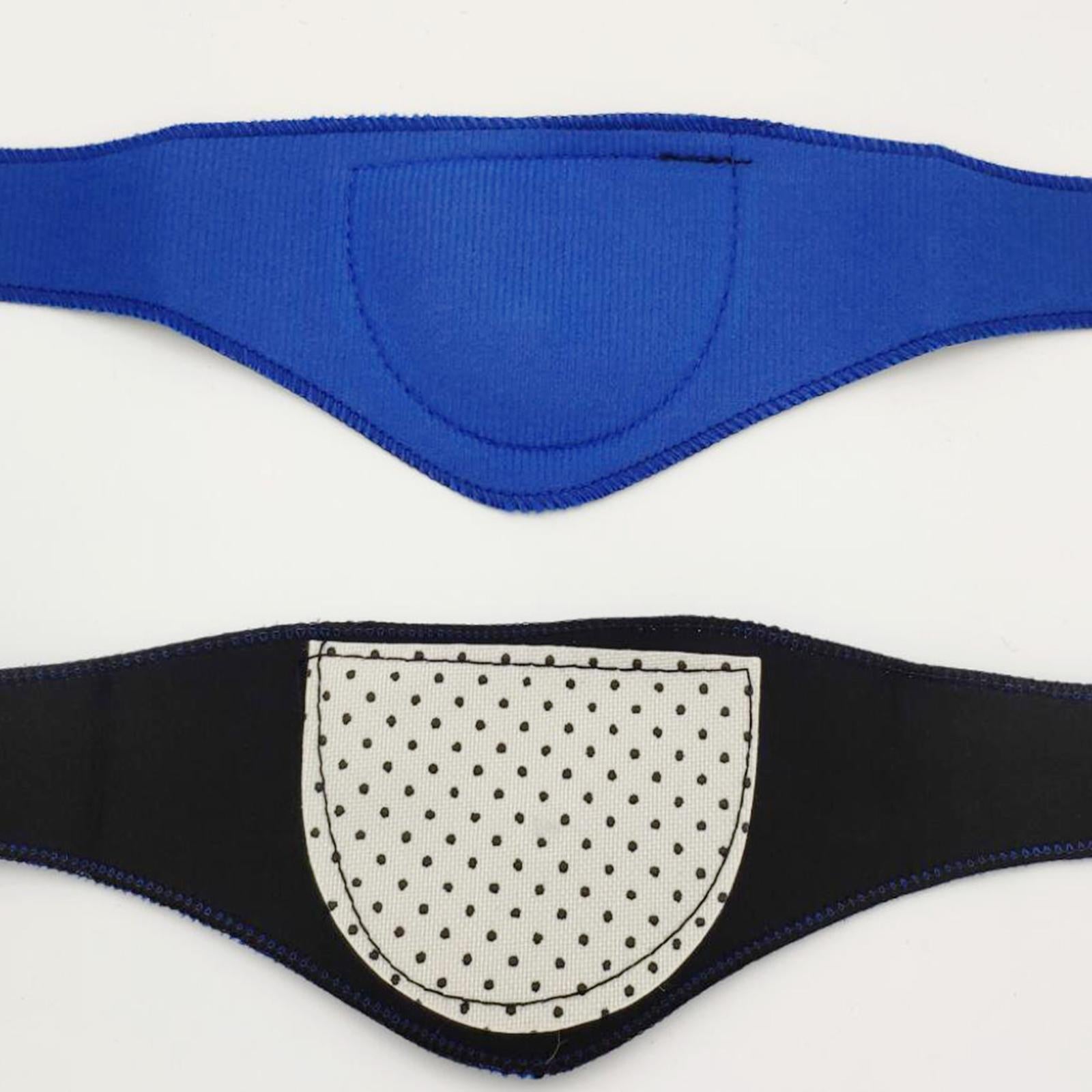 Tourmaline Portable Self Heating Neck Wrap for Pain Relief Sleep Car Travel blue