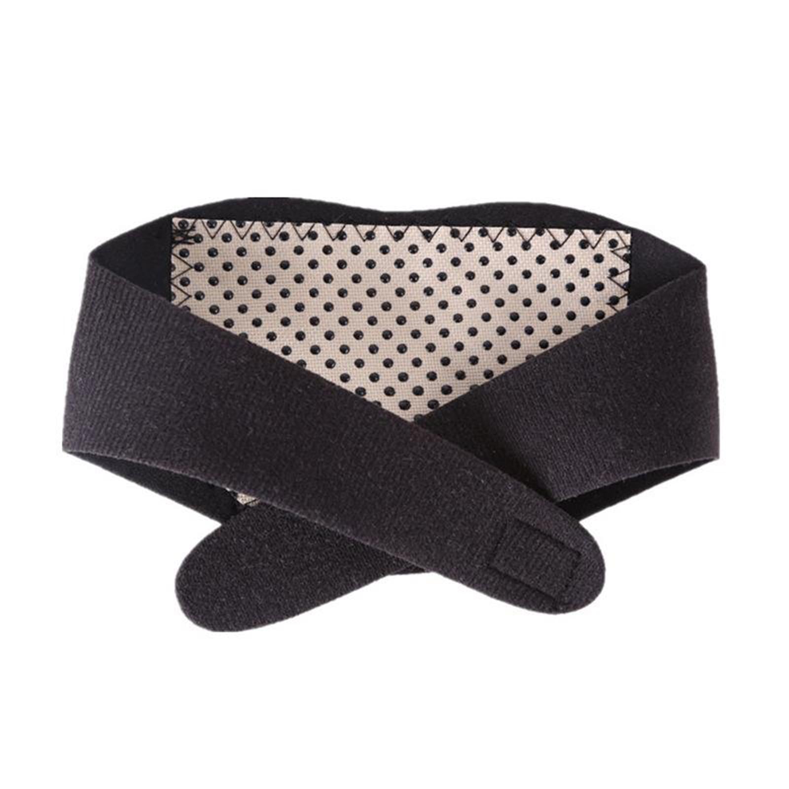 Tourmaline Portable Self Heating Neck Wrap for Pain Relief Sleep Car Travel black