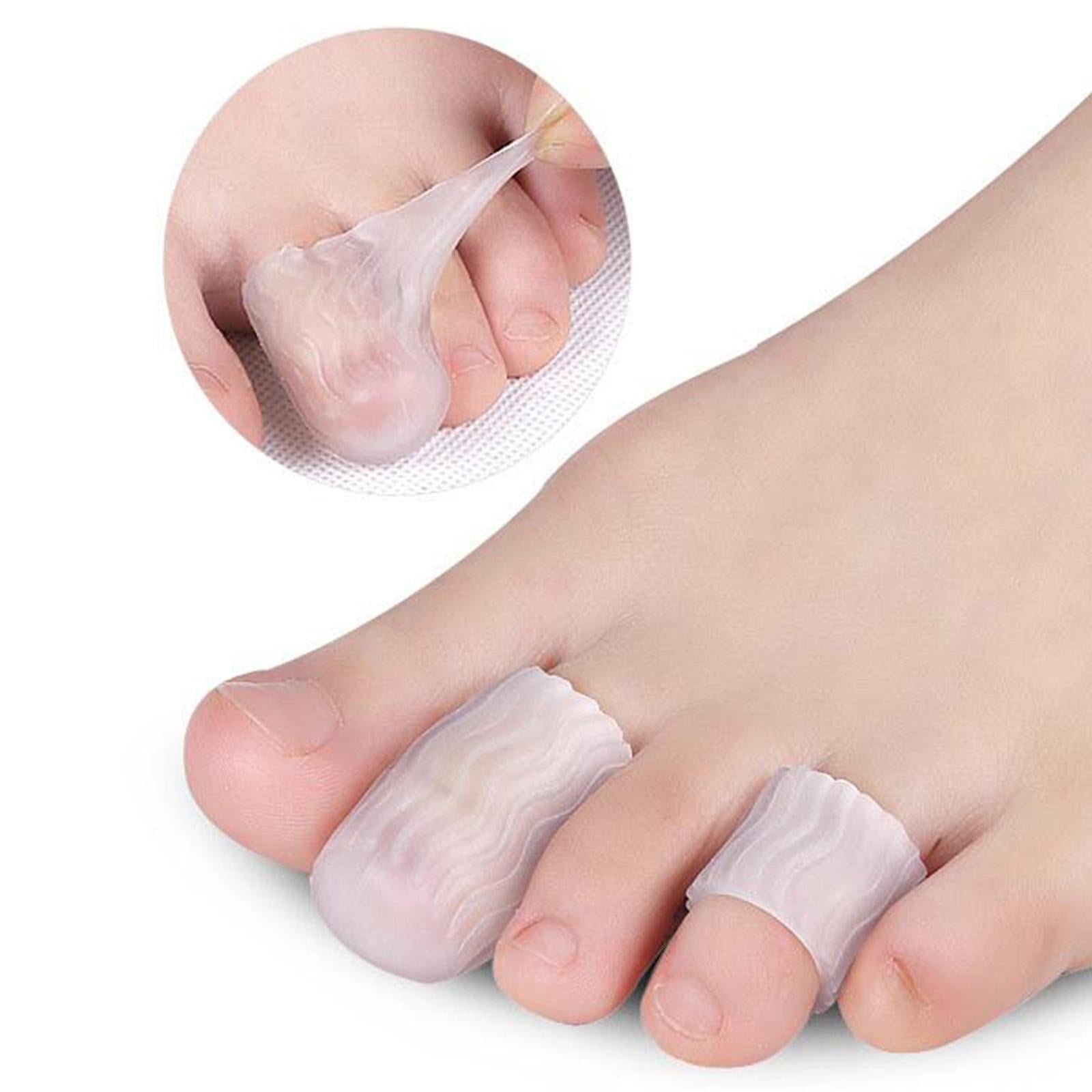 5 Pairs Toe Cushion Thread Toe Caps Toe Separators for Walking Skin Color