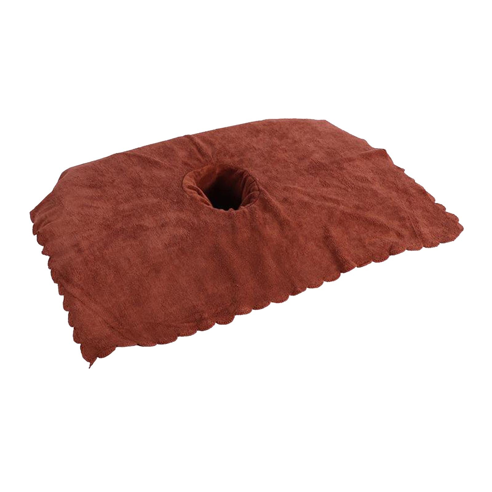 Thicken Coral Velvet Face Hole Towel Bed Cover for Beauty Salon Massage Bed coffee