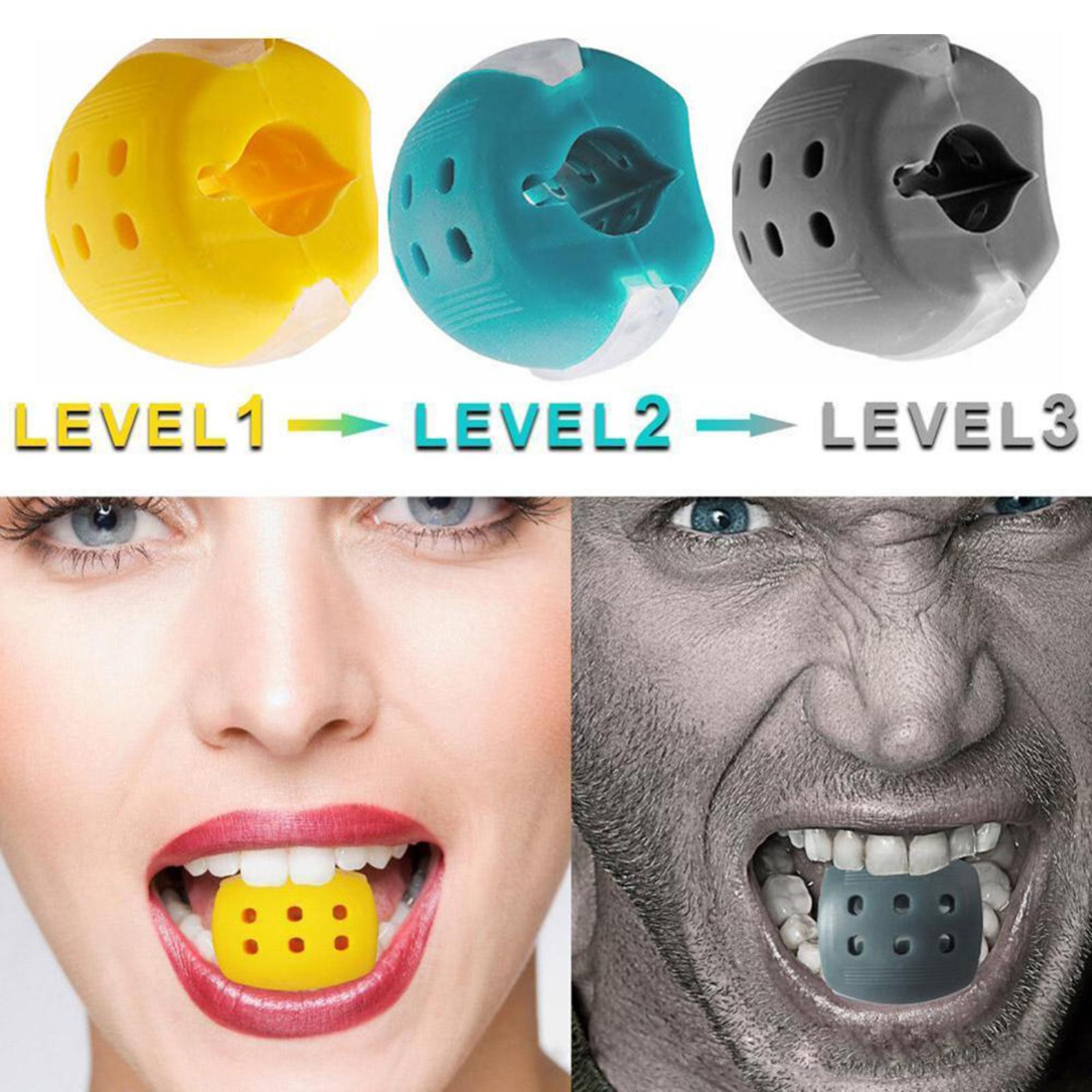 Jaw Exercise Facial Toner Exerciser Jaw Line Jawline Trainer Cyan 40lbs