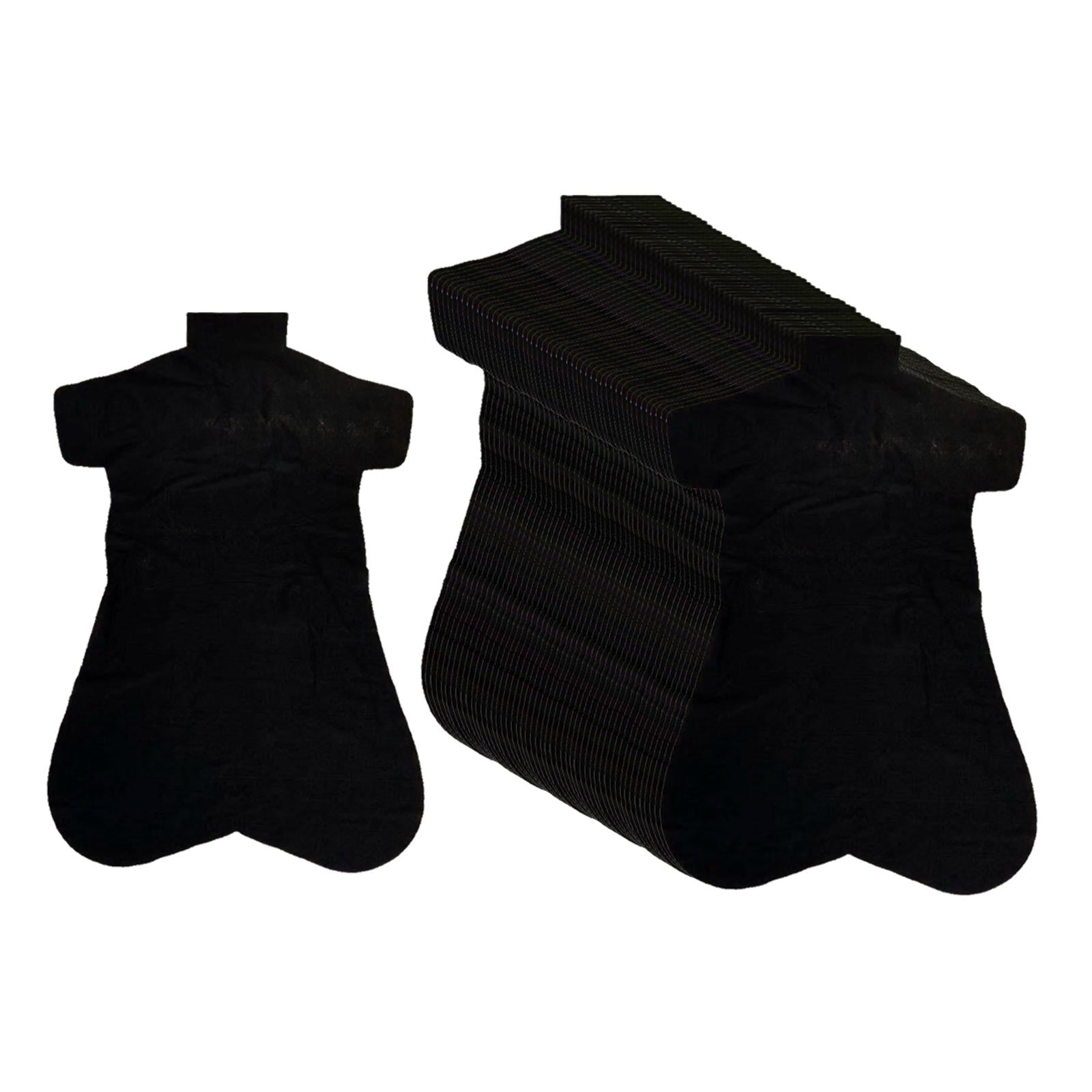 50pcs/set Disposable Back Shaped DIY Back Paper Non-woven Fabric Black