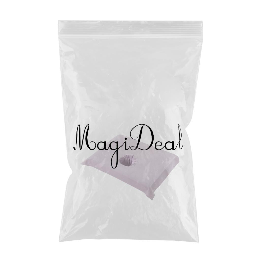 Cotton SPA Half Table Cover Beauty Salon Bed Face Hole Towel Blue Snow