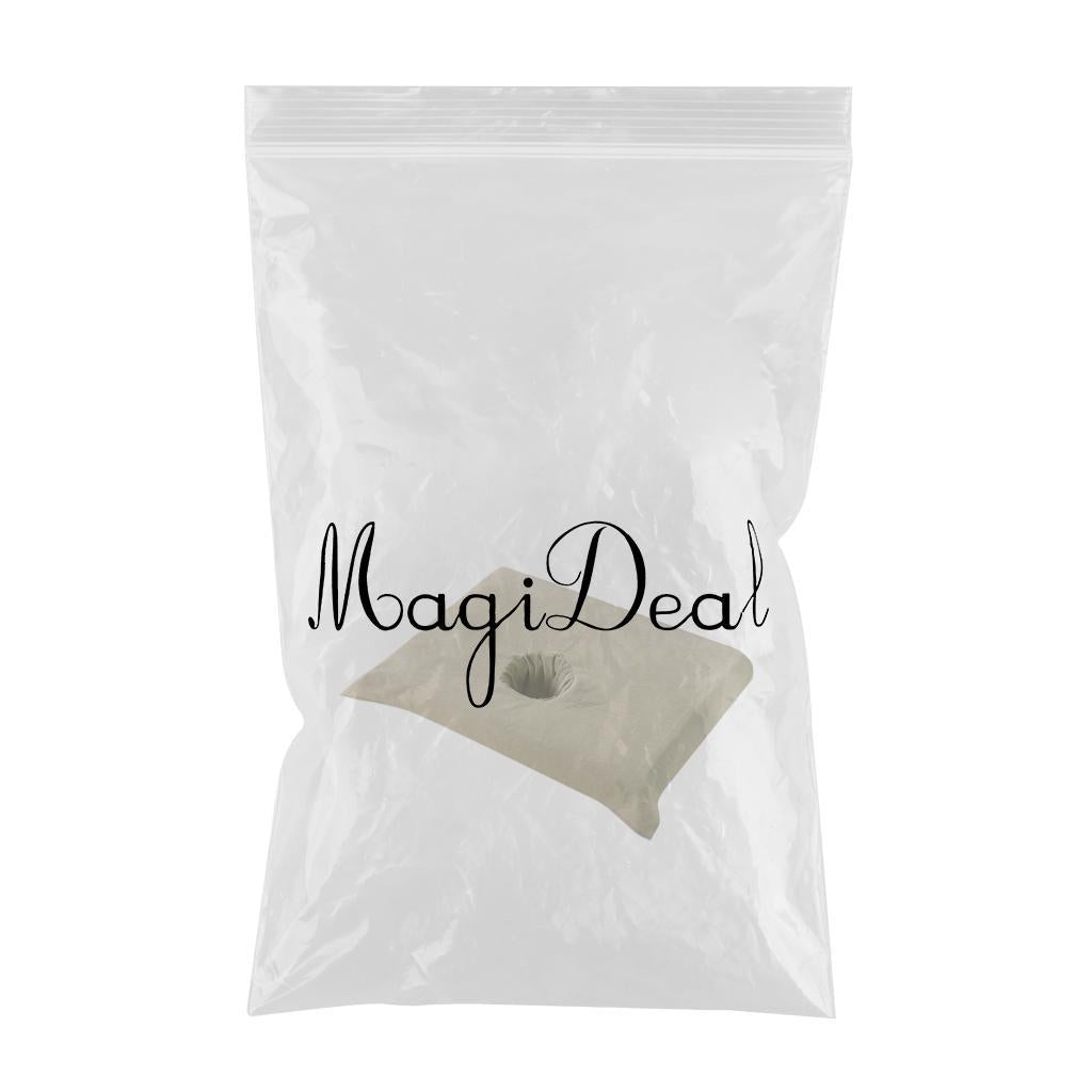 Cotton SPA Half Table Cover Beauty Salon Bed Face Hole Towel Khaki