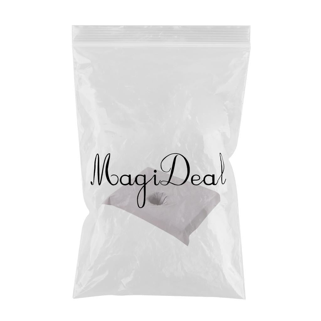 Cotton SPA Half Table Cover Beauty Salon Bed Face Hole Towel Purple Grey