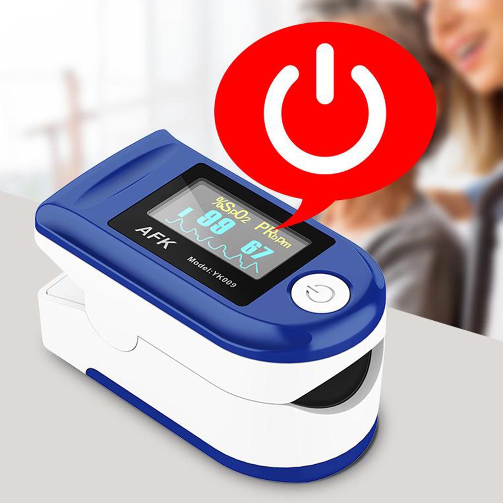 Portable Digital Blood Oxygen Saturation Monitor Display for Sports Aviation white