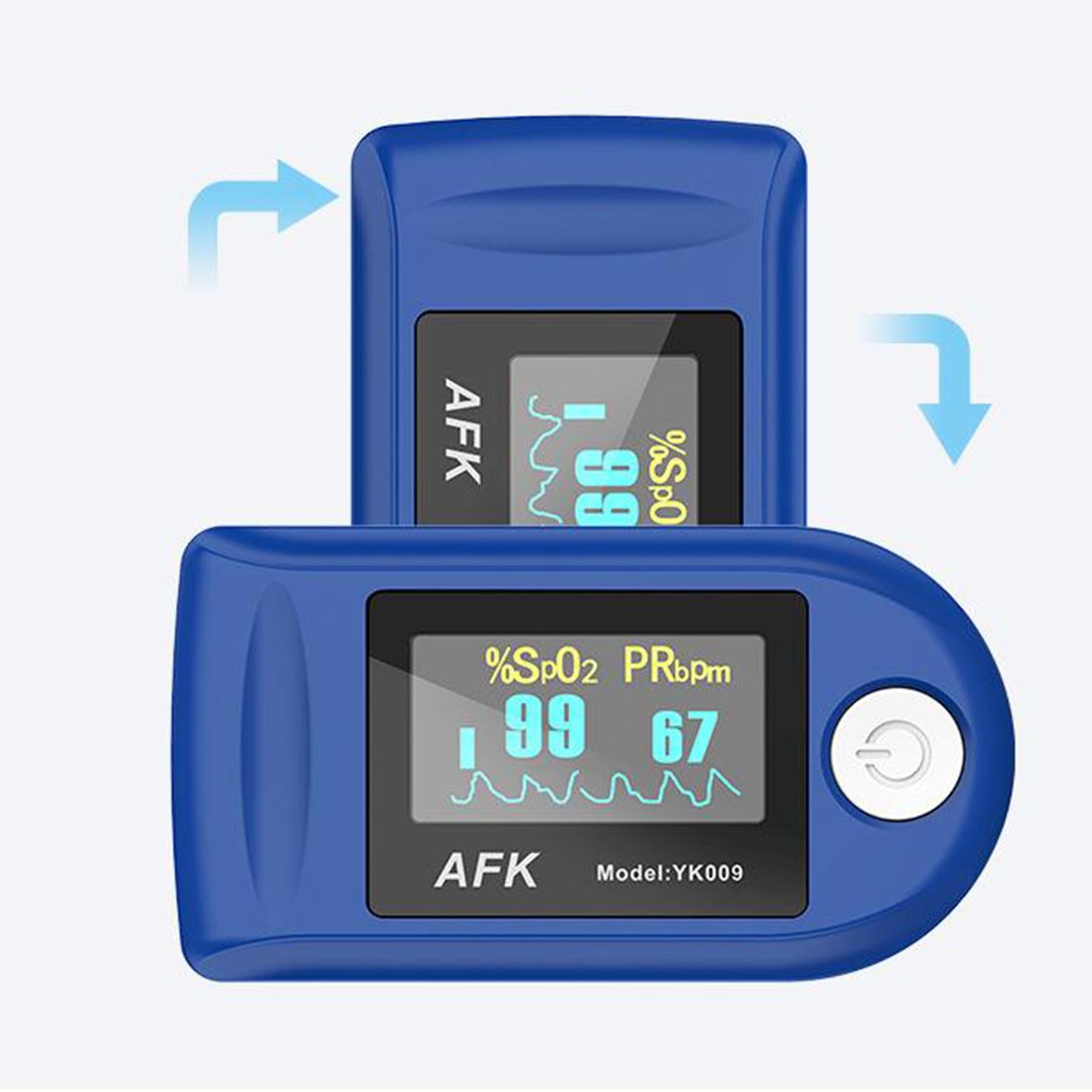 Portable Digital Blood Oxygen Saturation Monitor Display for Sports Aviation white