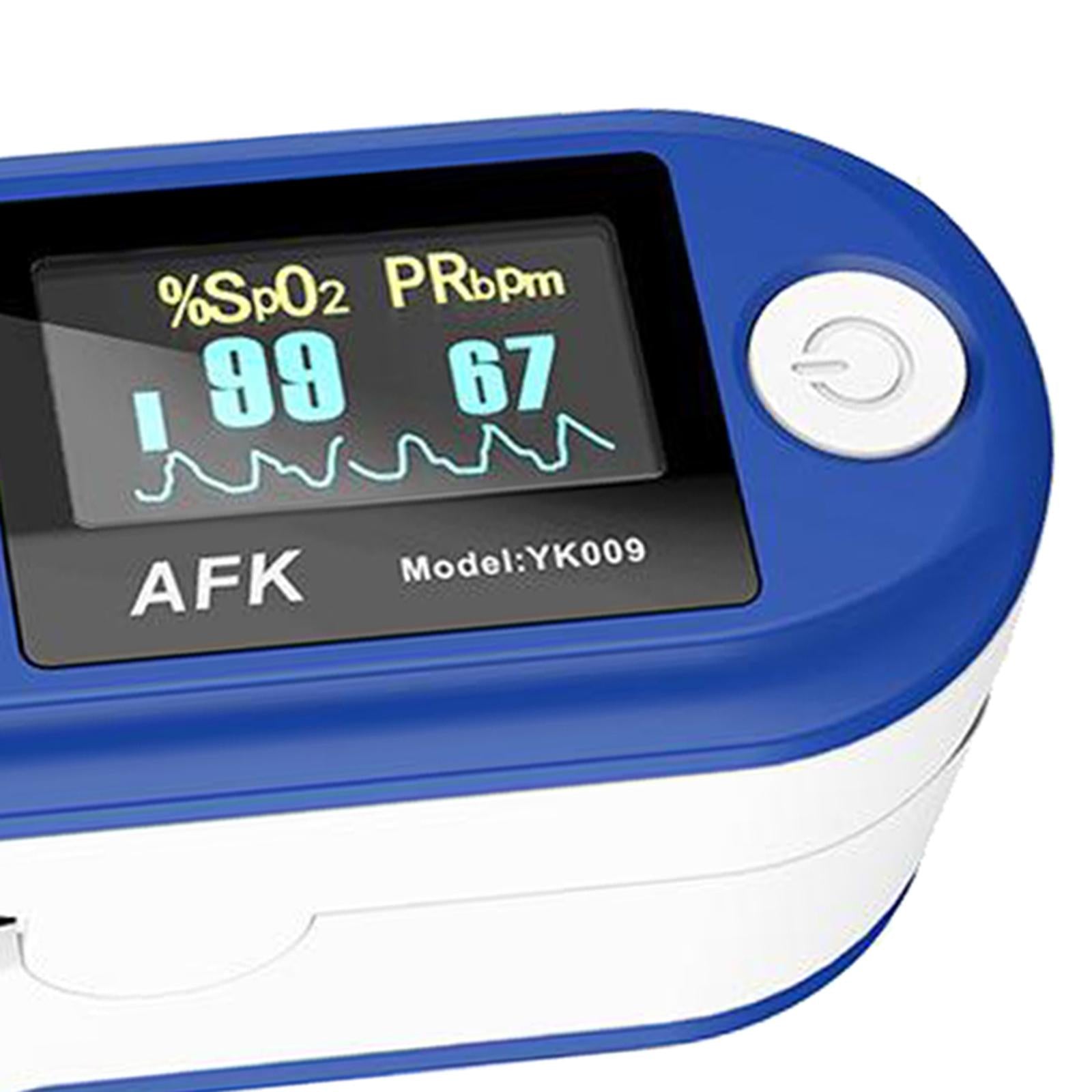 Portable Digital Blood Oxygen Saturation Monitor Display for Sports Aviation white