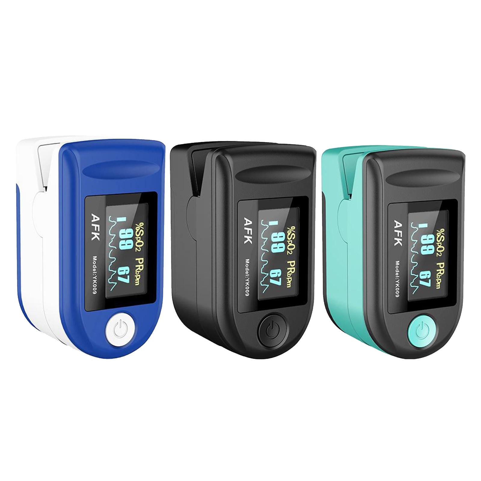 Portable Digital Blood Oxygen Saturation Monitor Display for Sports Aviation white