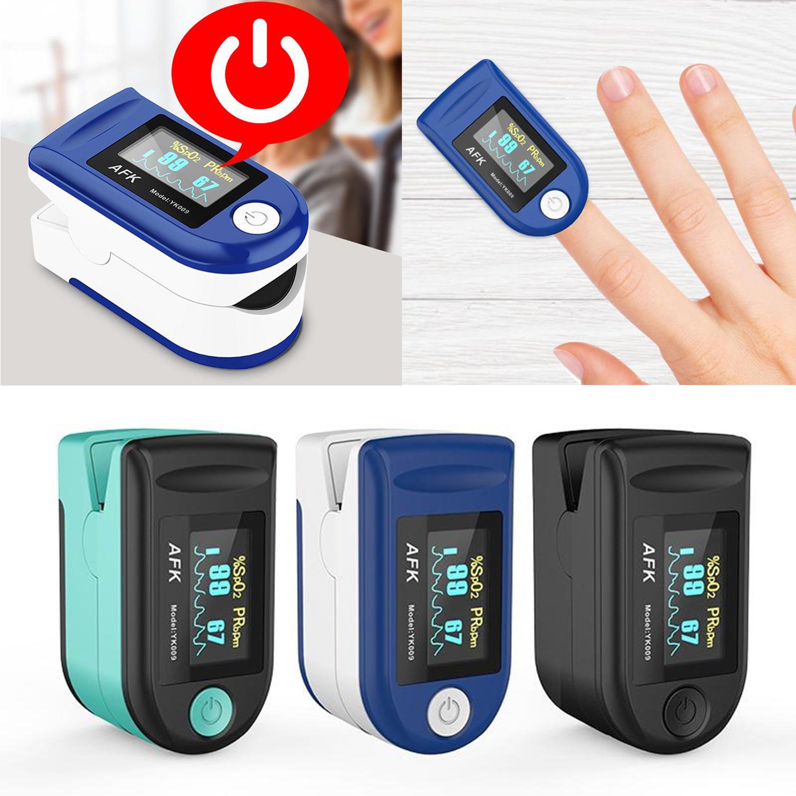 Portable Digital Blood Oxygen Saturation Monitor Display for Sports Aviation white