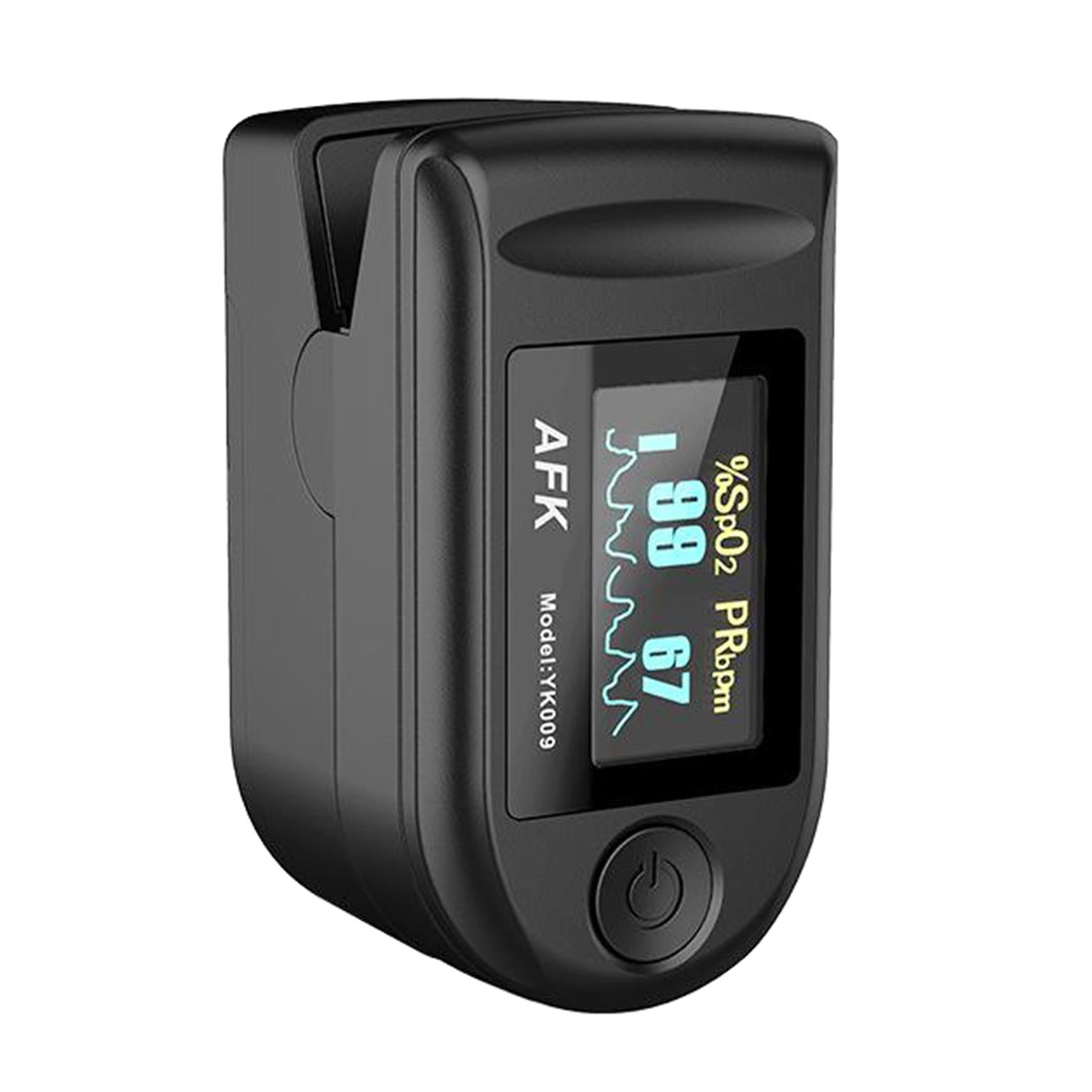 Portable Digital Blood Oxygen Saturation Monitor Display for Sports Aviation black