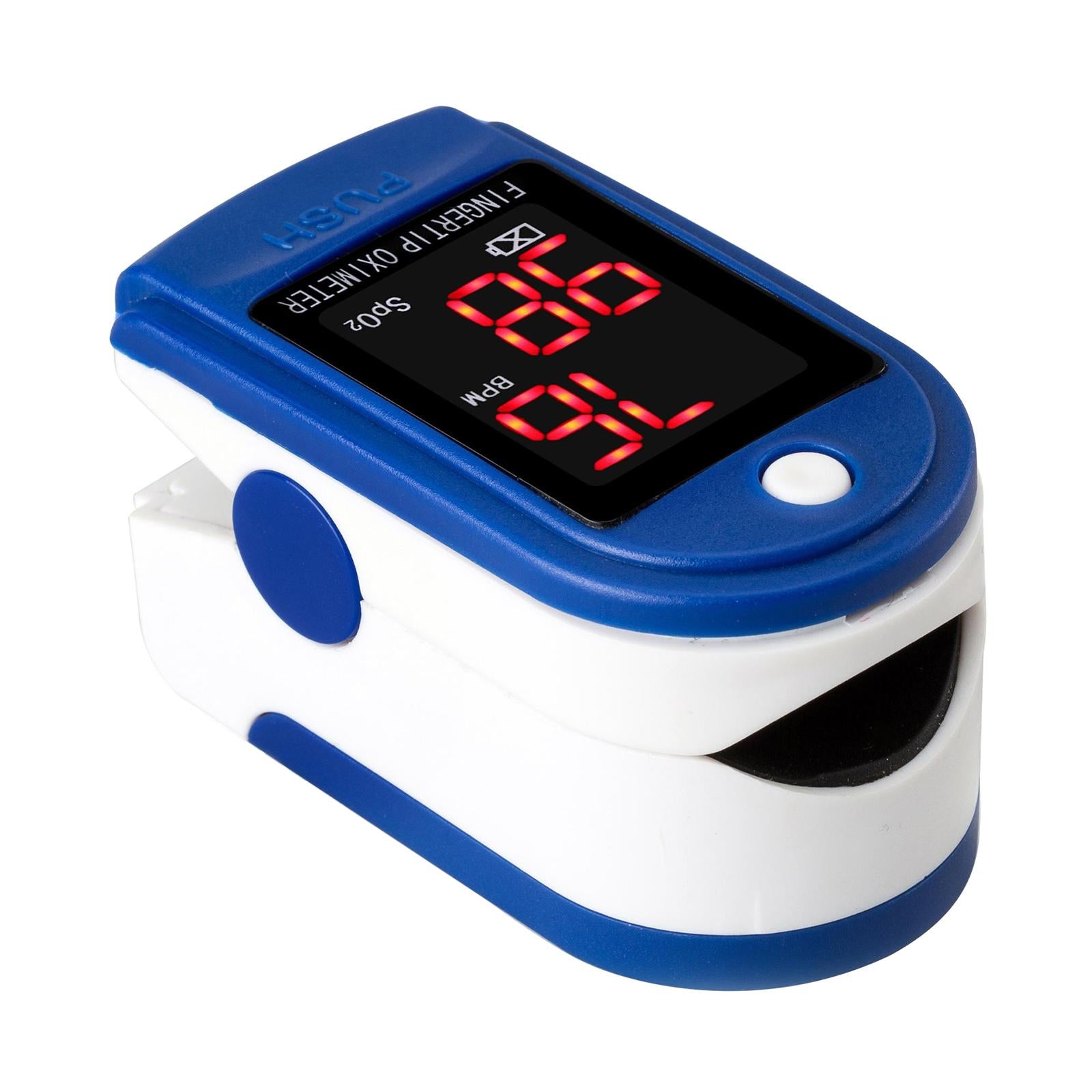 Compact Finger Pulse Oximeter 30-250BPM & LCD Display O2 Saturation Monitor