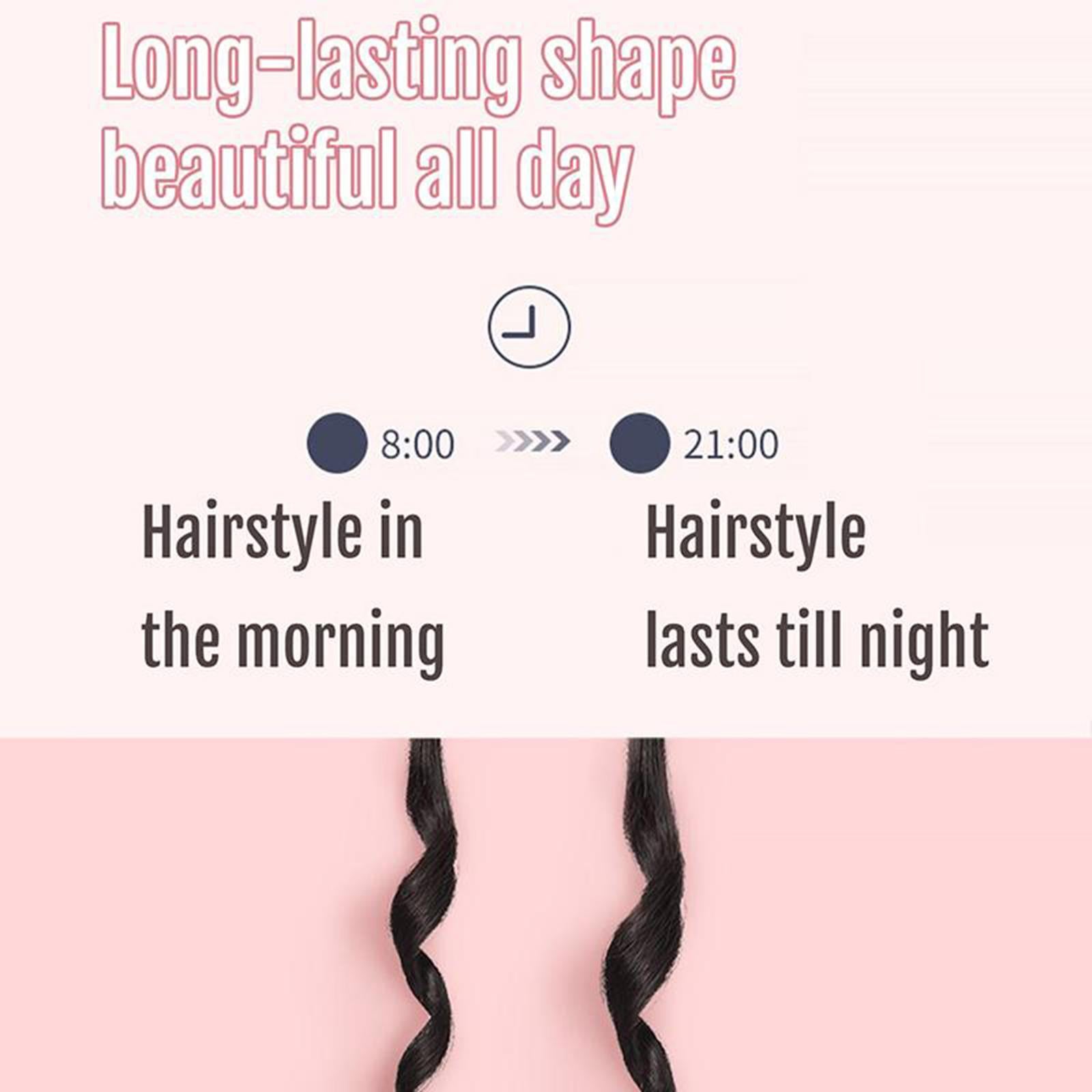 Cordless Rechargeable Automatic Hair Curler Curling Iron Hair Rotating White