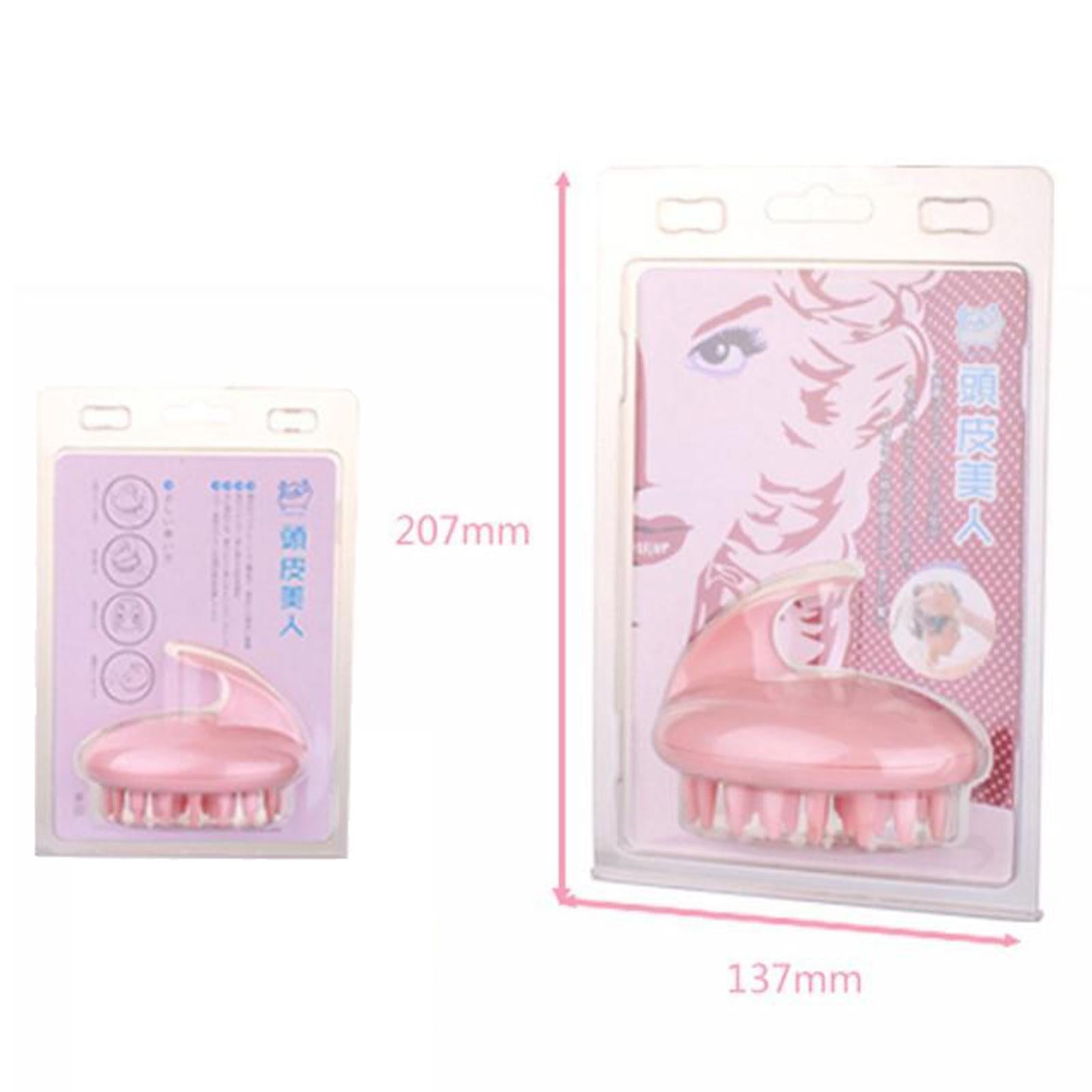 Cute Electric Scalp Massager Comb Massage Head Care w/ Battery Powered Pink