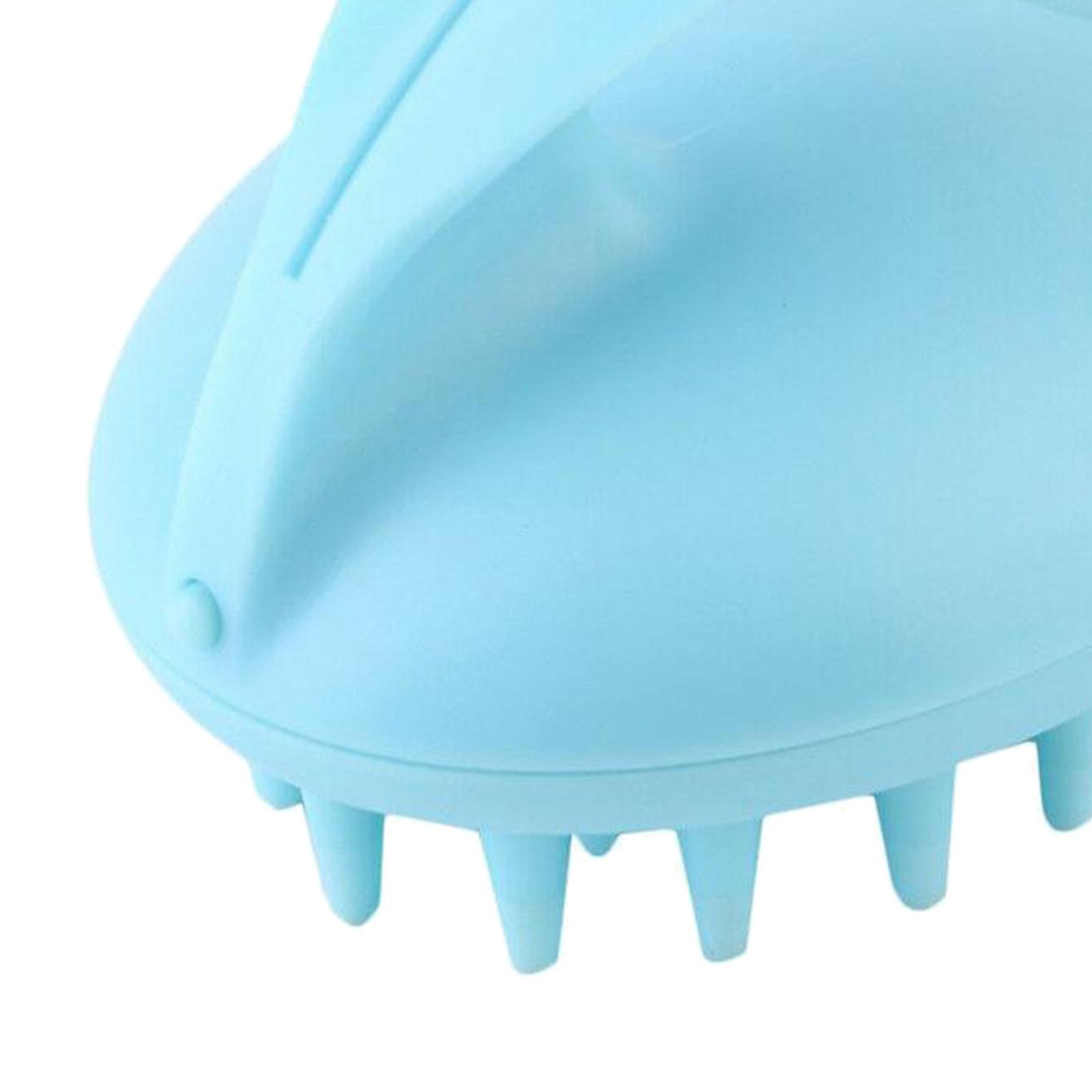 Cute Electric Scalp Massager Comb Massage Head Care w/ Battery Powered Blue