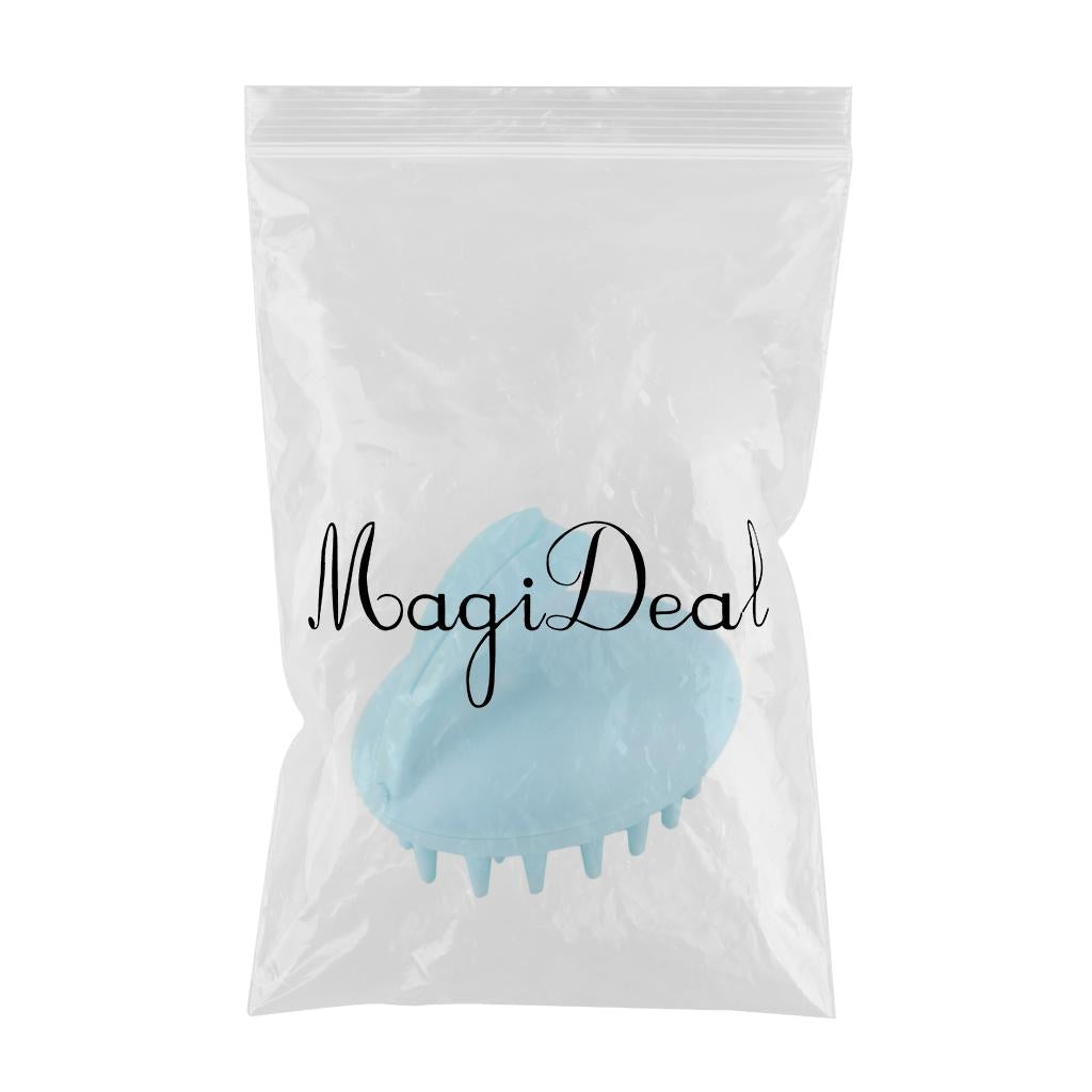 Cute Electric Scalp Massager Comb Massage Head Care w/ Battery Powered Blue