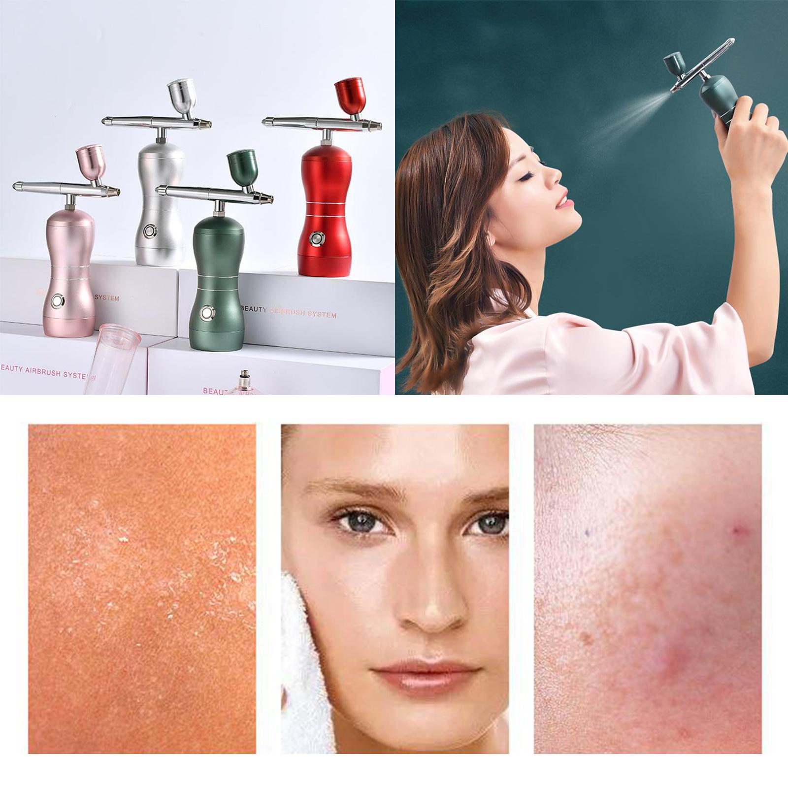 High Pressure Nano Facial Spray Gun for Facial Moisturizing Wrinkle Remove Dark green