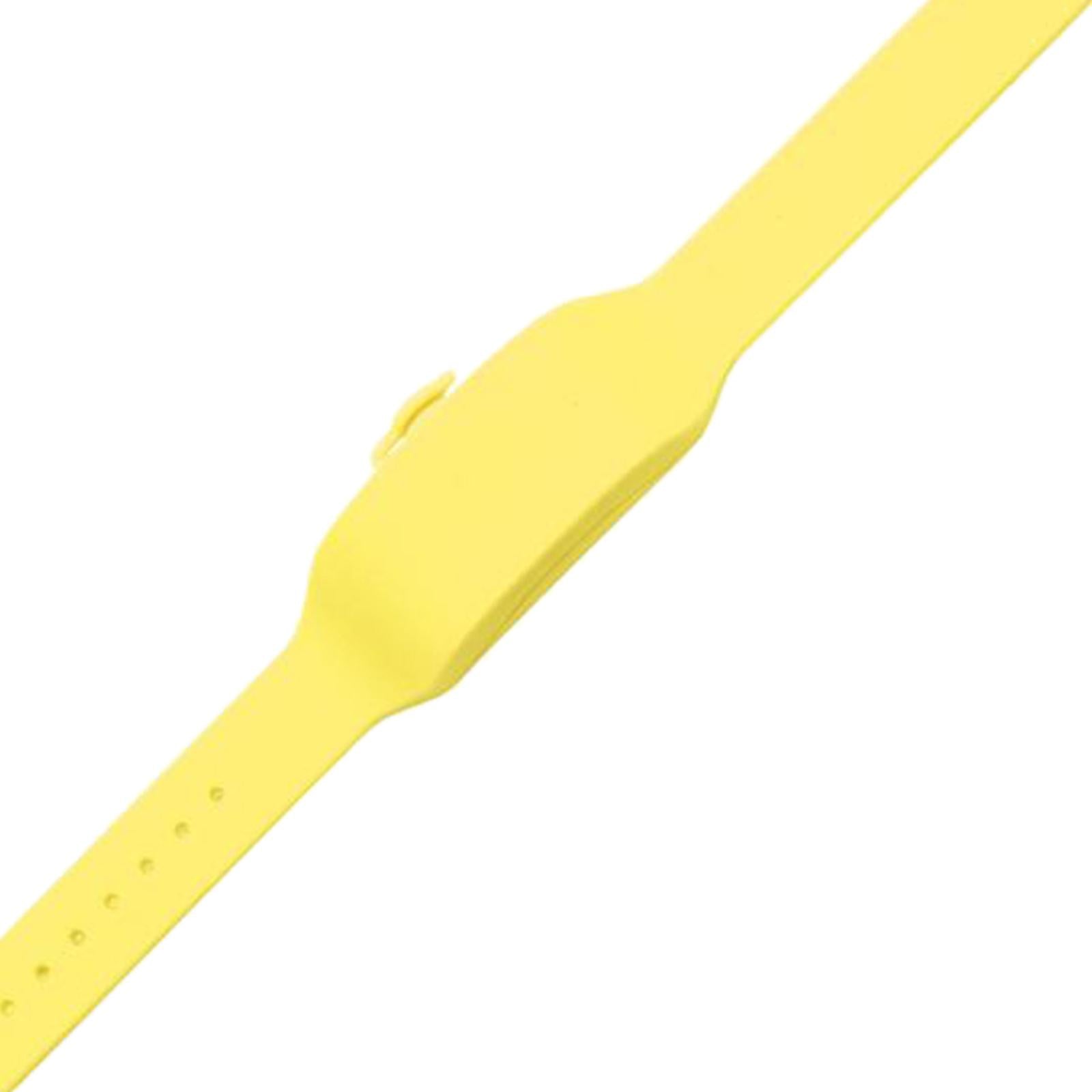Portable Soap Bracelet Hand Sanitizer Dispenser Band Squeeze Bottles Yellow