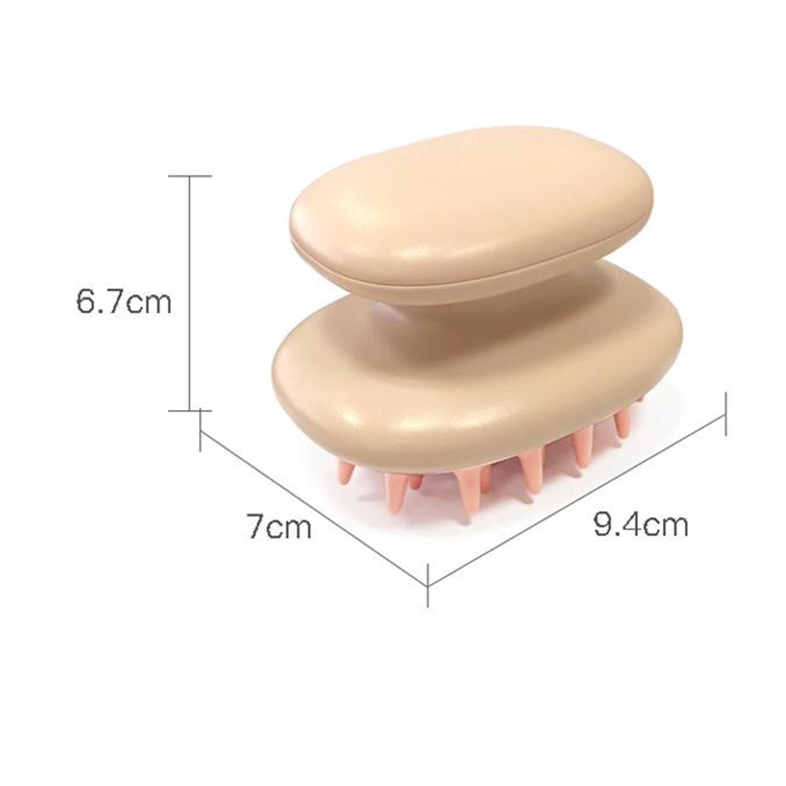 Handheld Shower Hair Scalp Shampoo Massager Brush Head Scrubber Salon Yellow