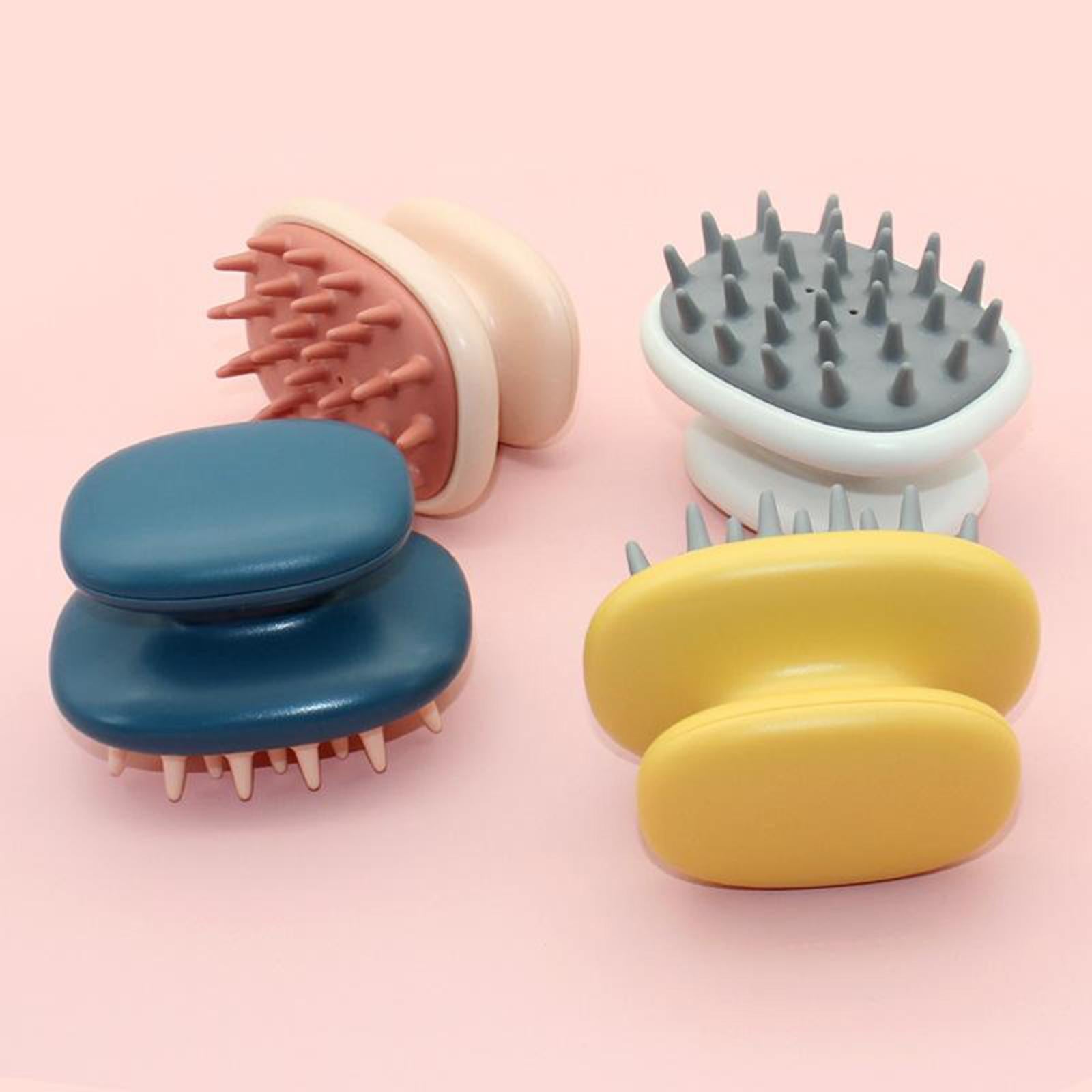 Handheld Shower Hair Scalp Shampoo Massager Brush Head Scrubber Salon Blue
