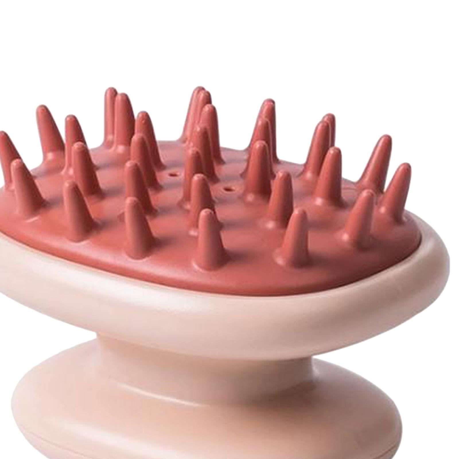 Handheld Shower Hair Scalp Shampoo Massager Brush Head Scrubber Salon Pink