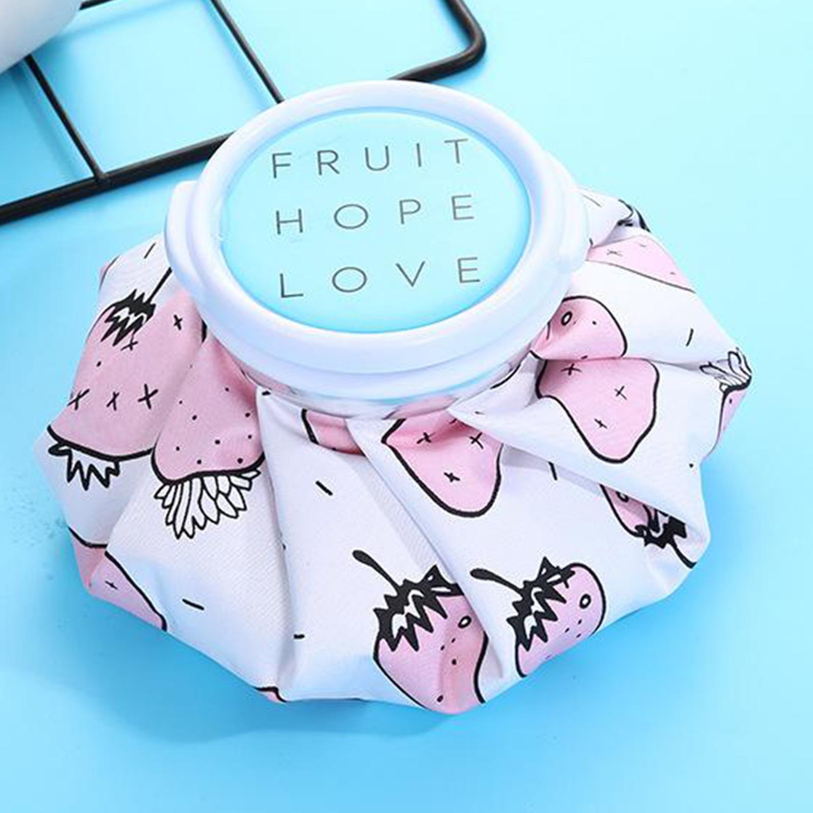 PVC Ice/Hot Water Bottle Reusable Bag for Knee Head Leg Muscle Injury Pink