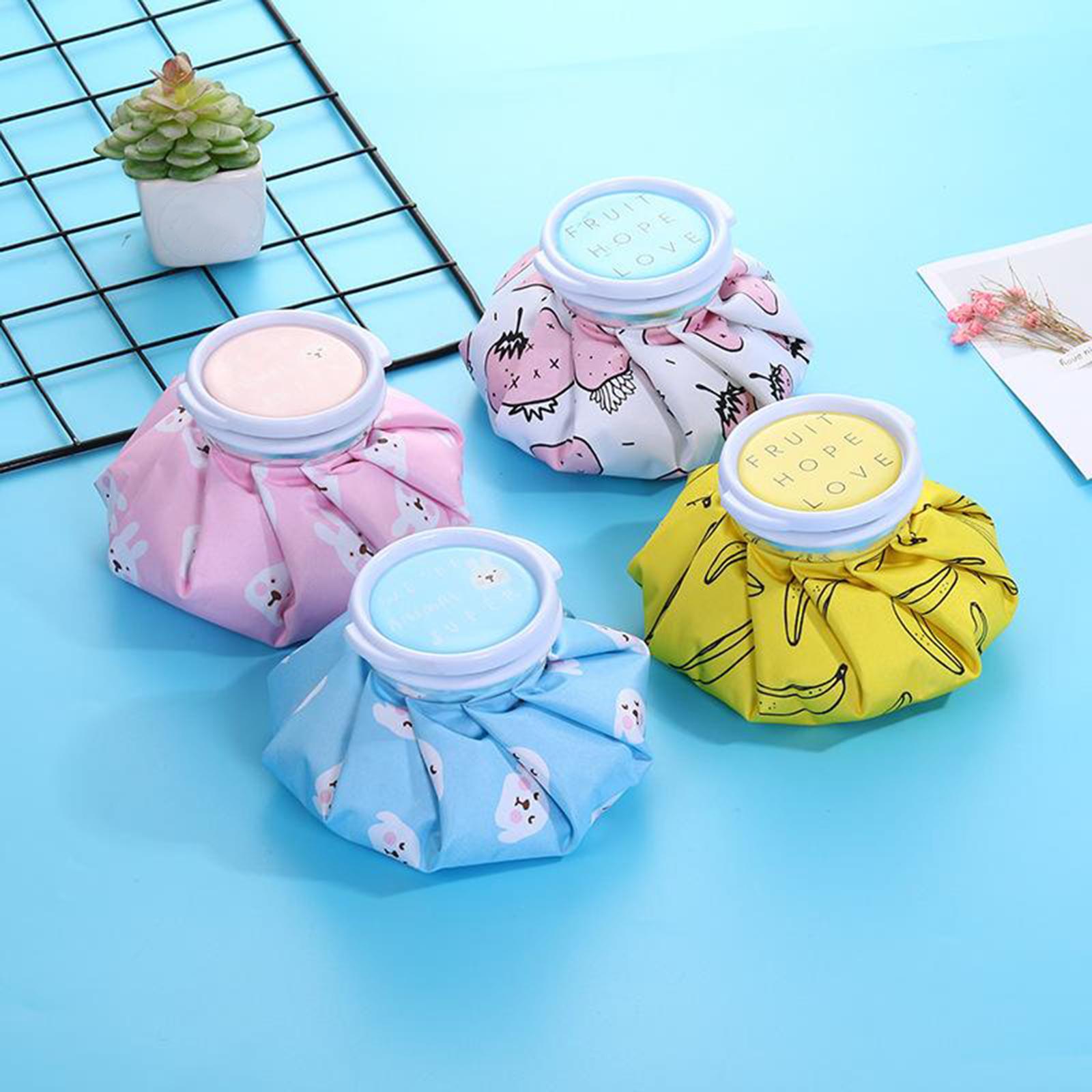PVC Ice/Hot Water Bottle Reusable Bag for Knee Head Leg Muscle Injury Pink