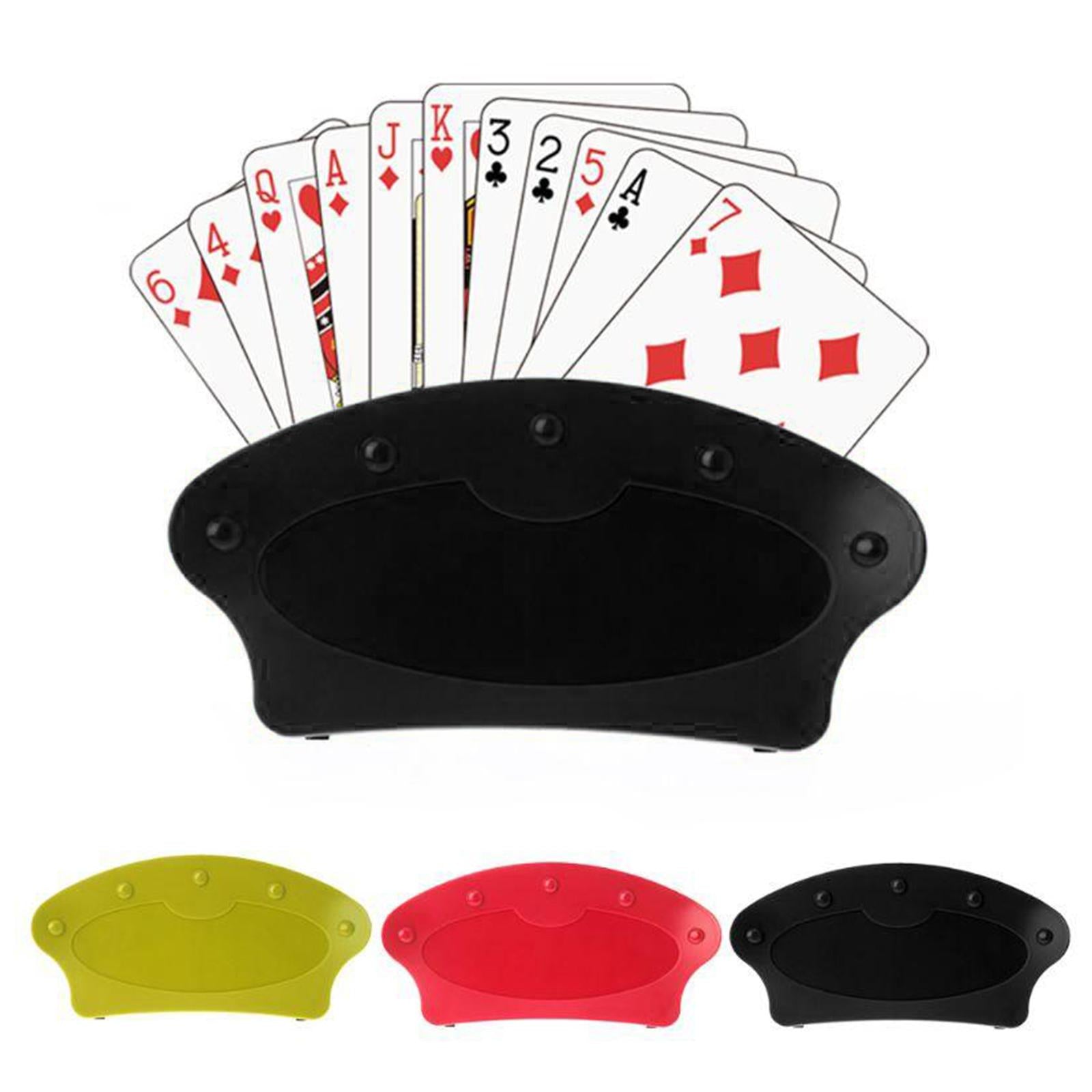 Hands Free Plastic Playing Card Holders Stand Clip Poker Seat Yellow